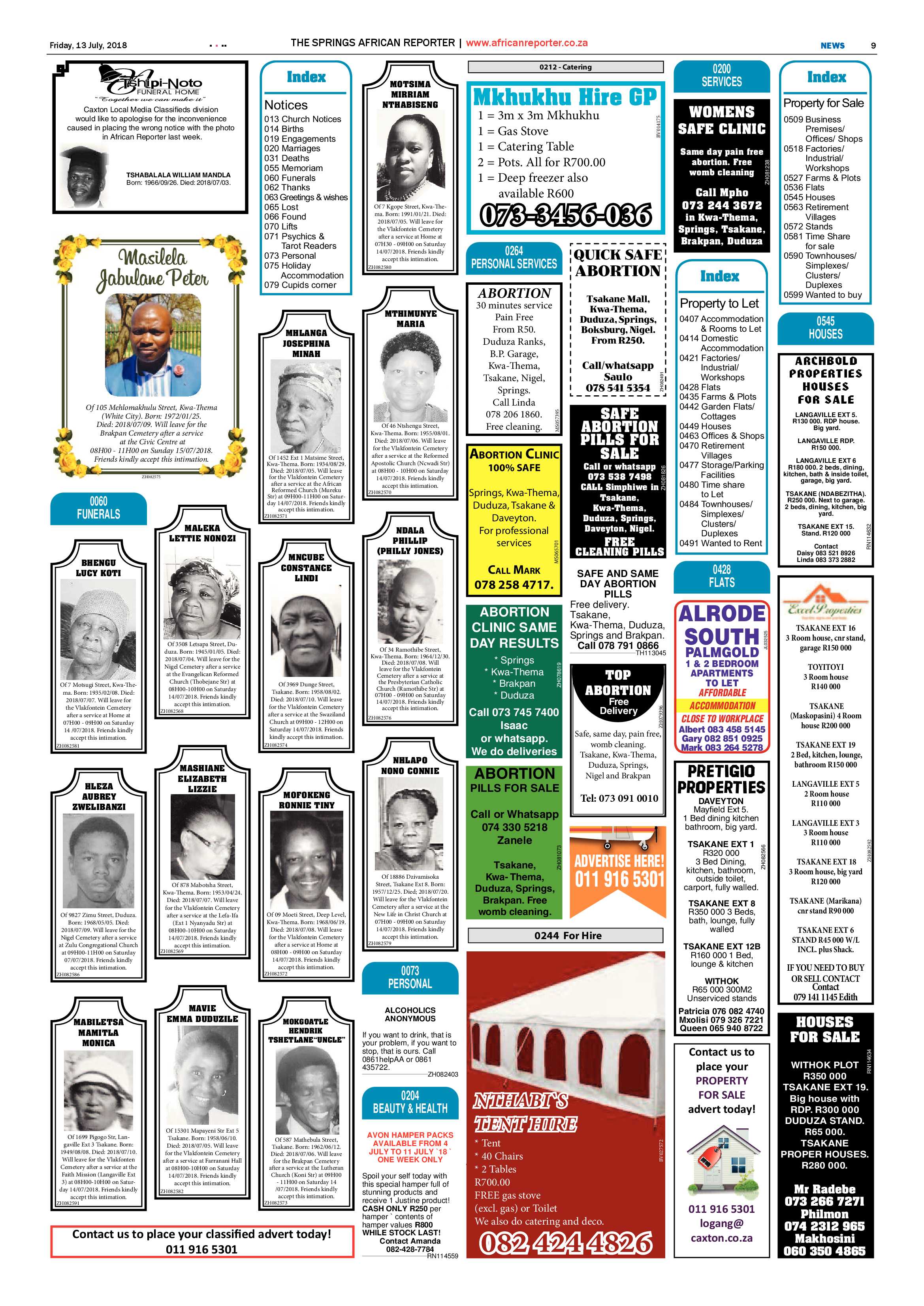 African Reporter 13 July page 9
