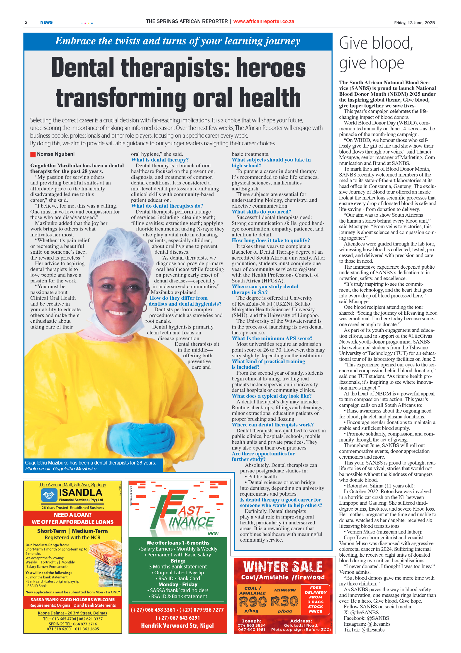 African Reporter 13 June 2025 page 2