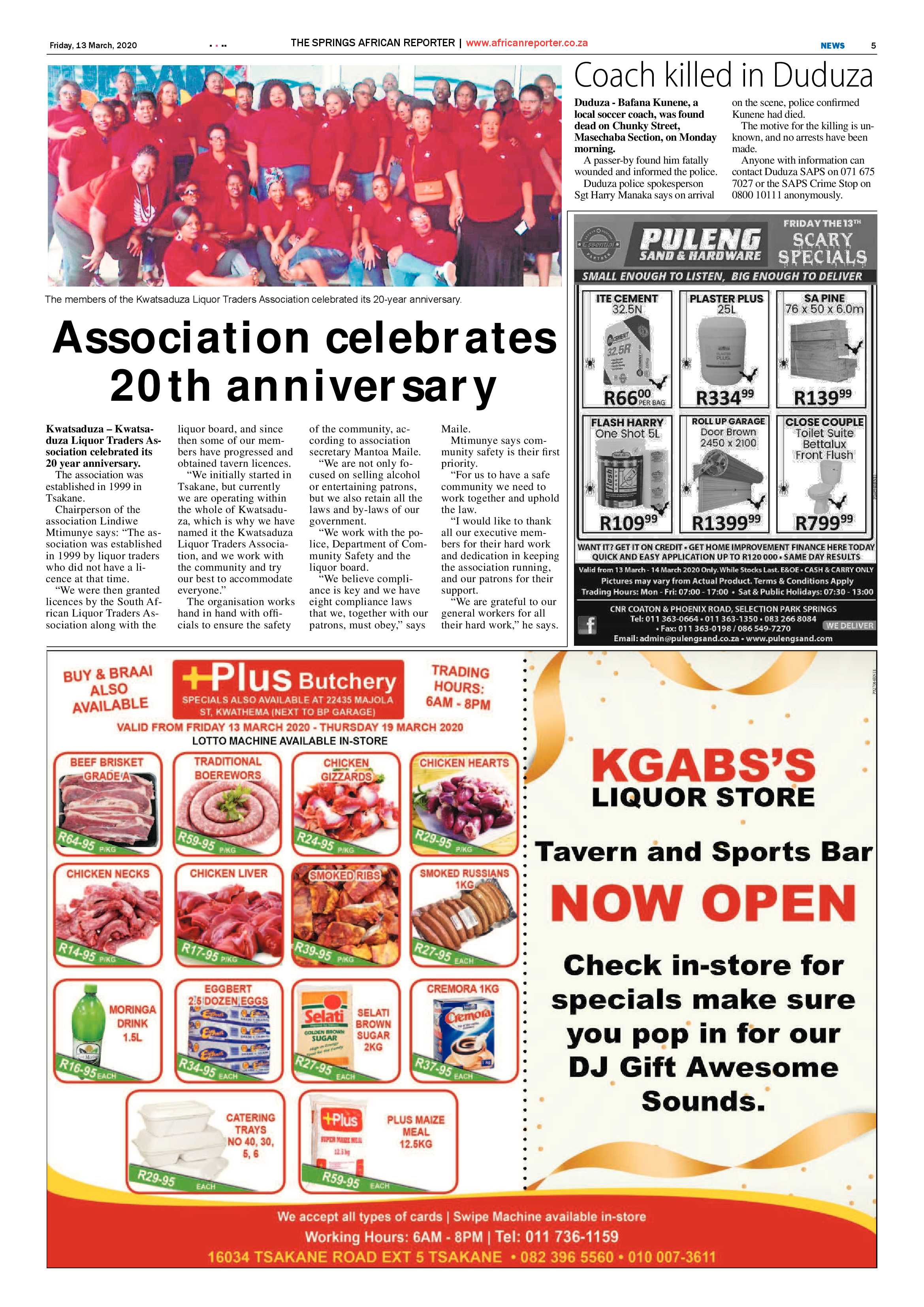 African Reporter 13 March 2020 page 5