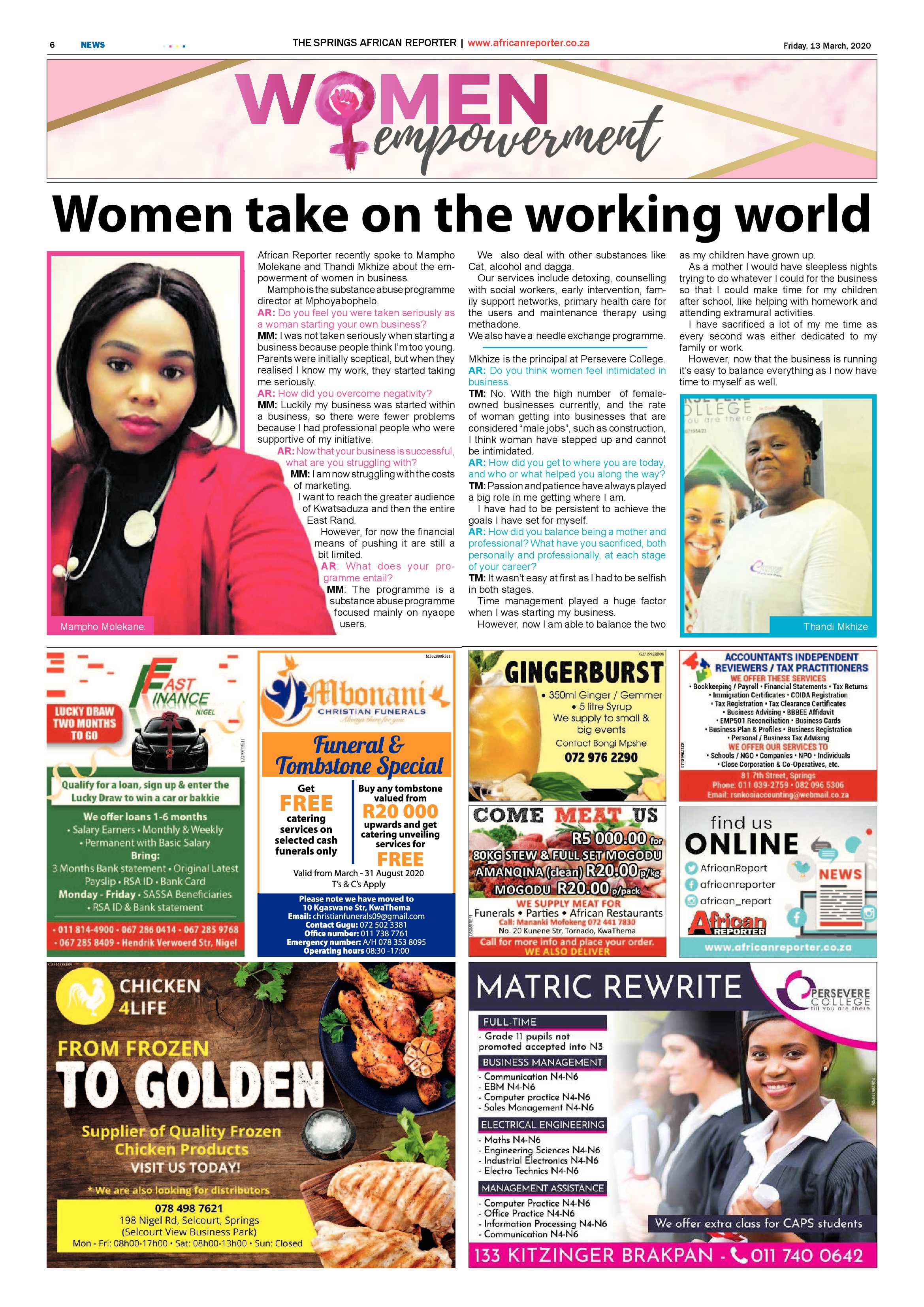 African Reporter 13 March 2020 page 6