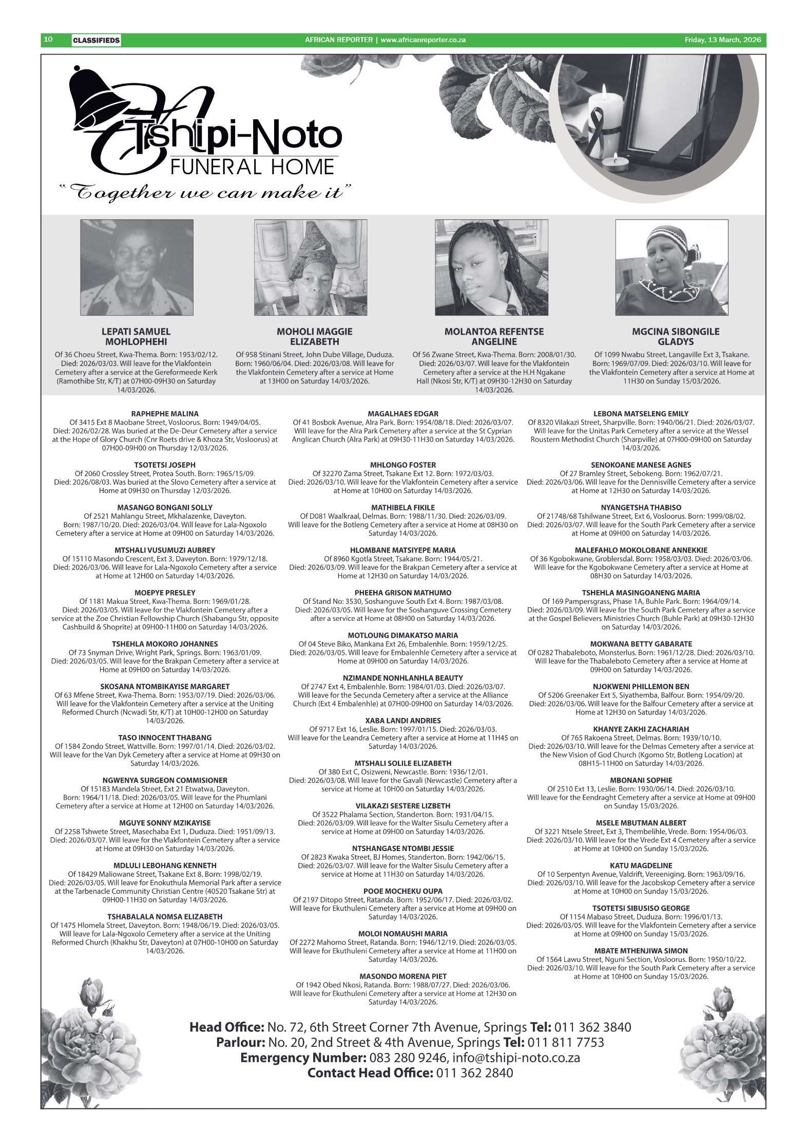 African Reporter 13 March 2026 page 10