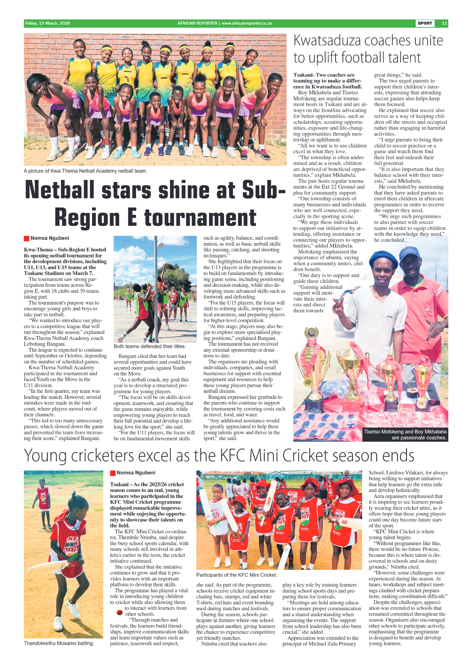 African Reporter 13 March 2026 page 11