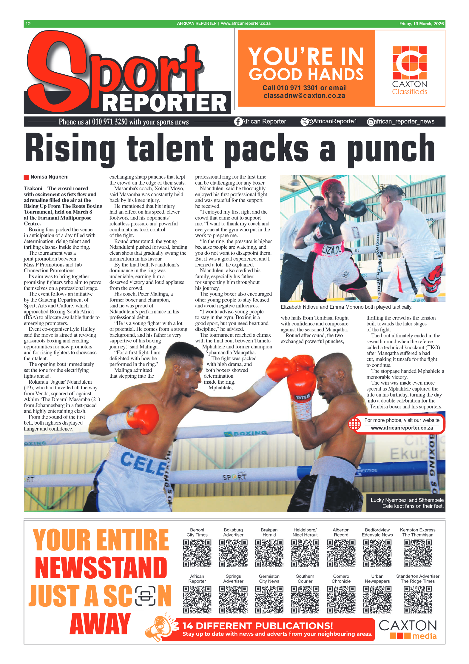 African Reporter 13 March 2026 page 12