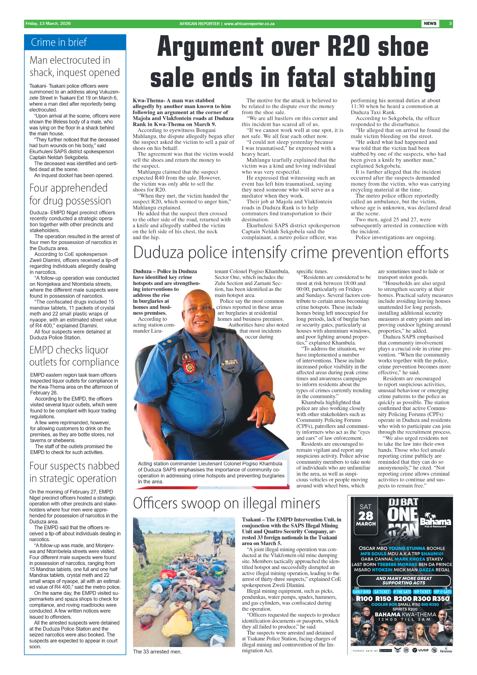 African Reporter 13 March 2026 page 3