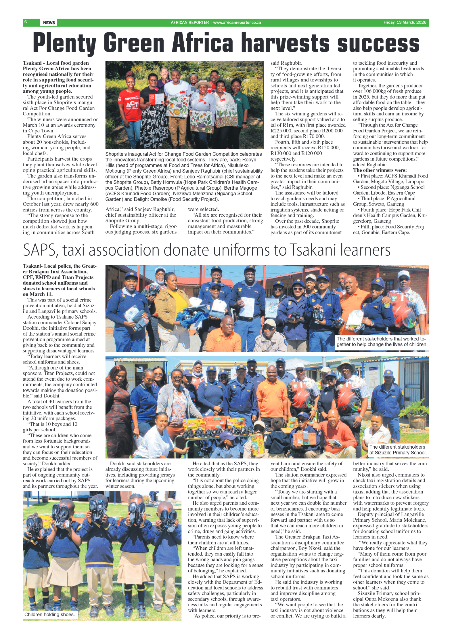 African Reporter 13 March 2026 page 6