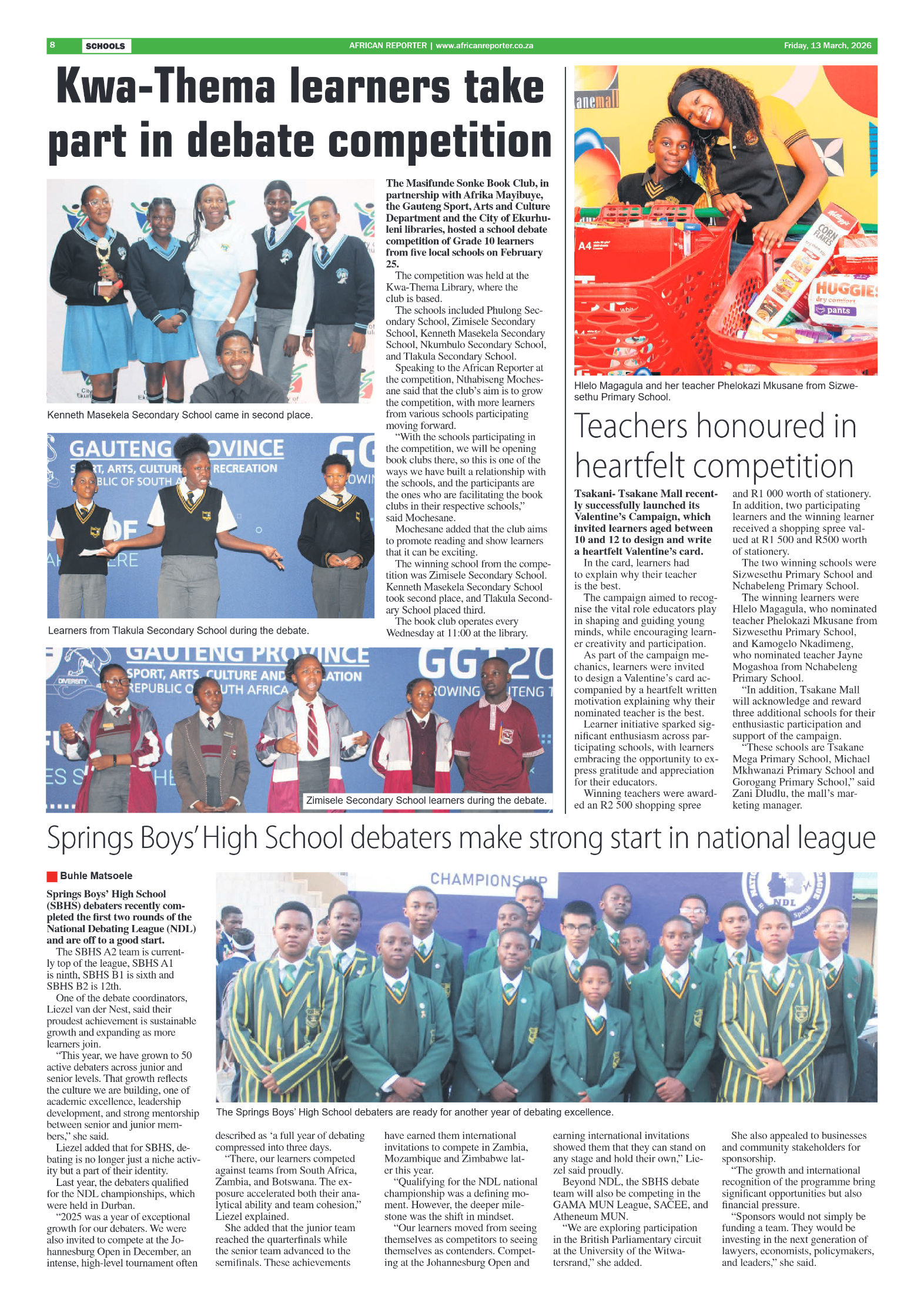 African Reporter 13 March 2026 page 8