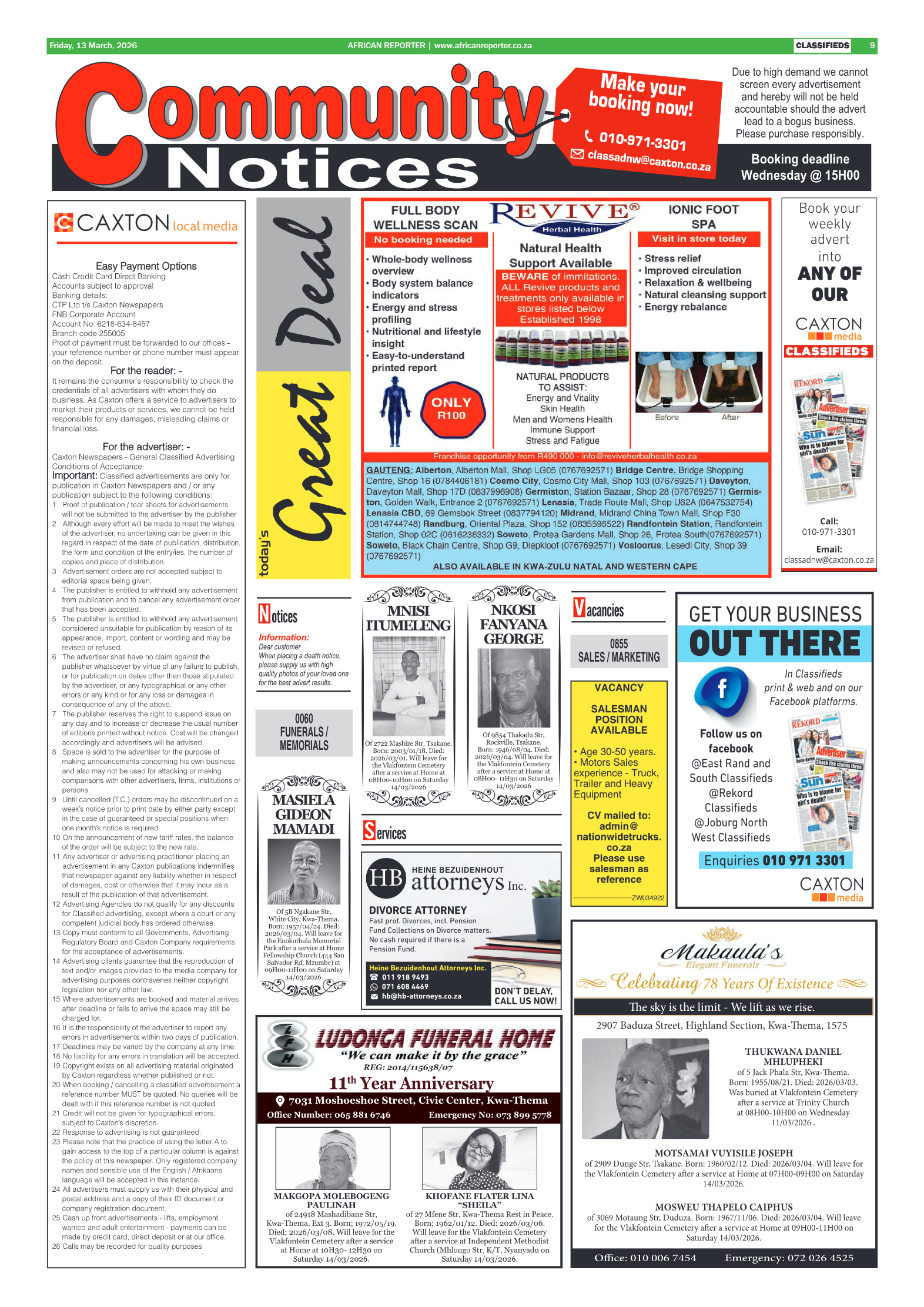 African Reporter 13 March 2026 page 9