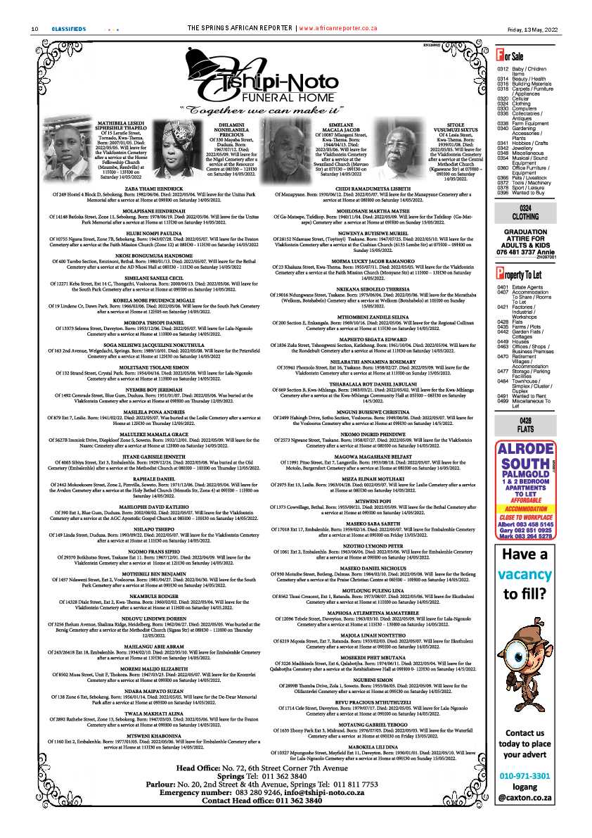 African Reporter 13 May 2022 page 10