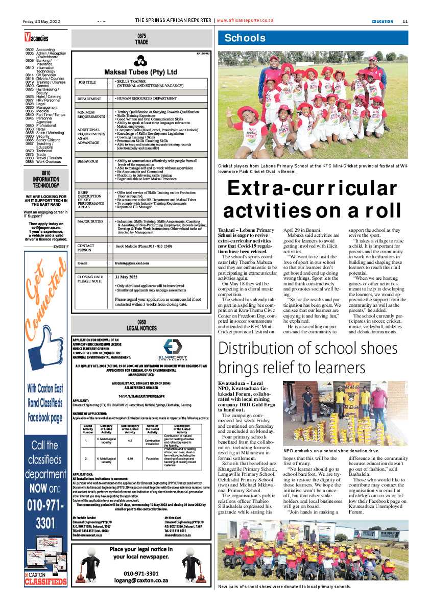 African Reporter 13 May 2022 page 11