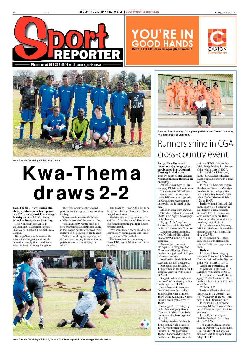 African Reporter 13 May 2022 page 12