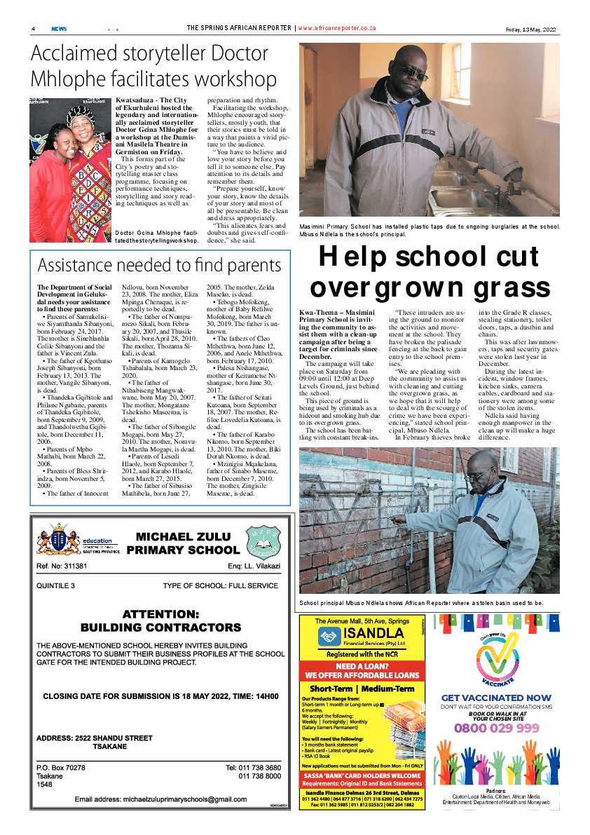 African Reporter 13 May 2022 page 4