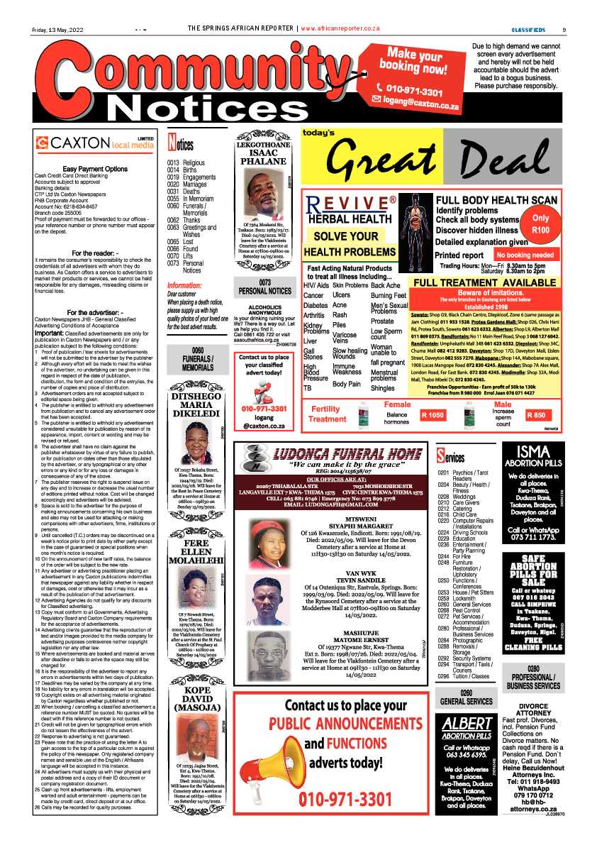 African Reporter 13 May 2022 page 9