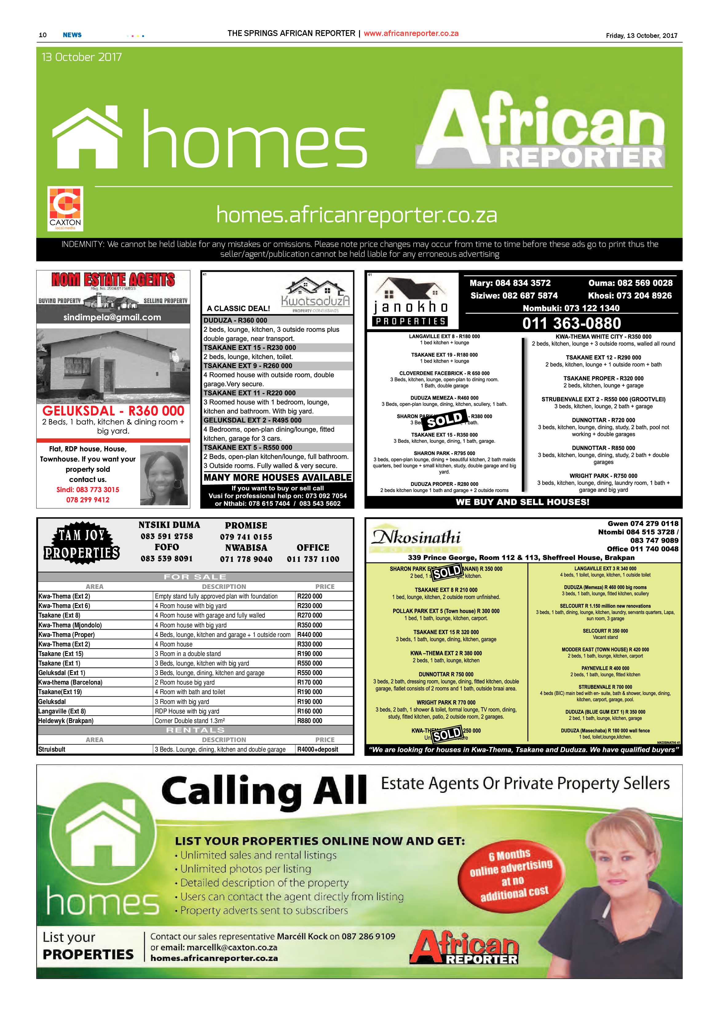 African Reporter 13 October 2017 page 10