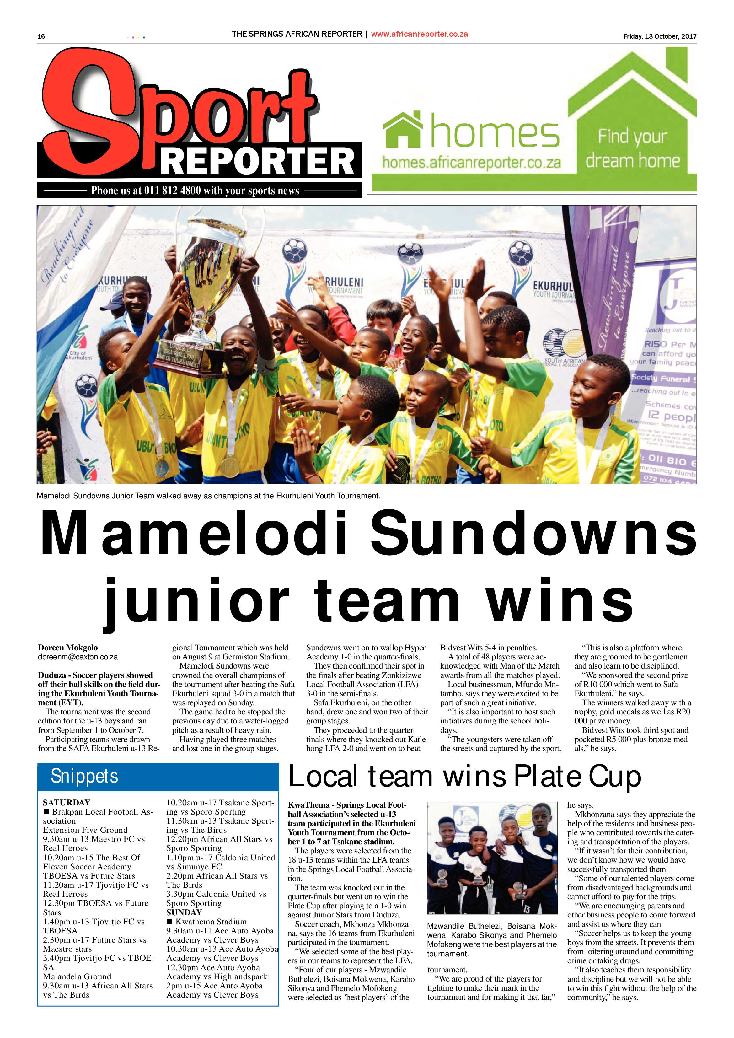 African Reporter 13 October 2017 page 16