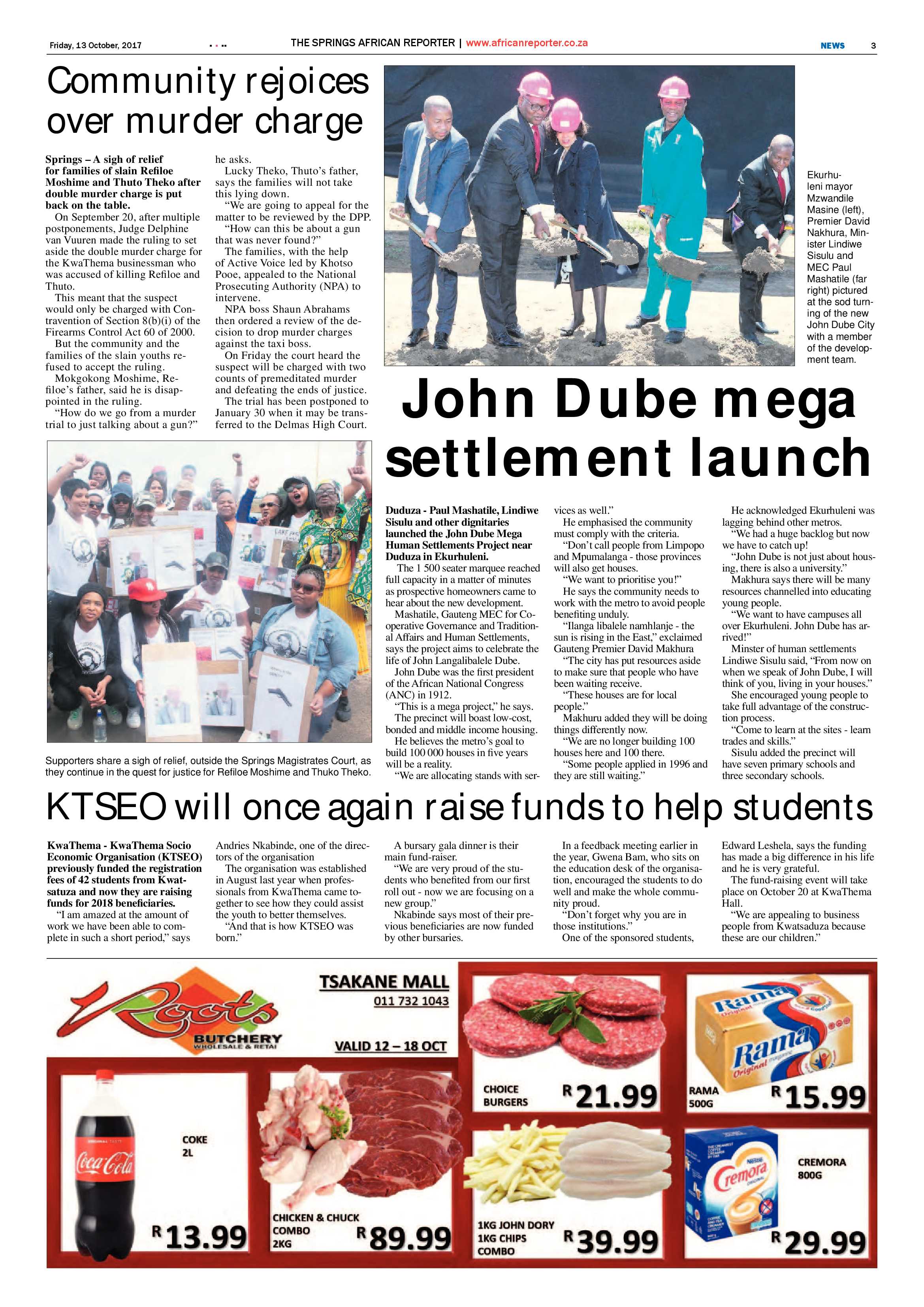 African Reporter 13 October 2017 page 3