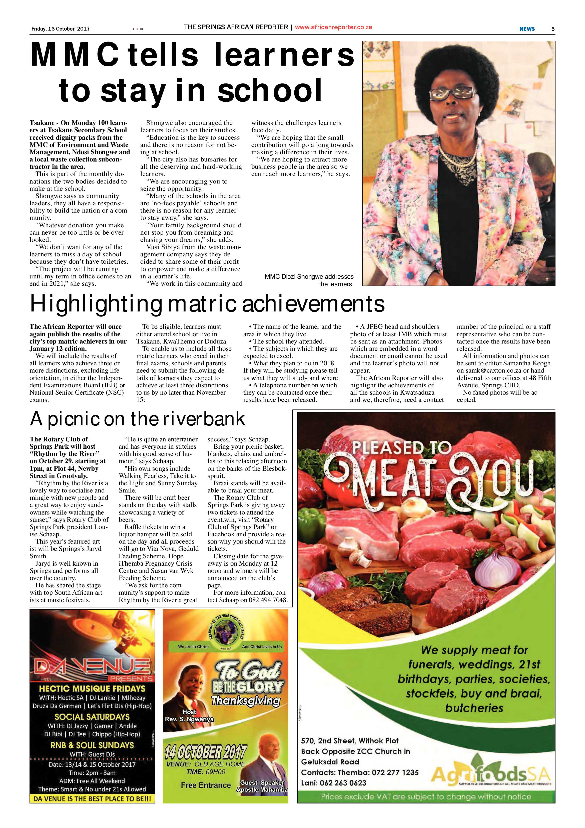 African Reporter 13 October 2017 page 5