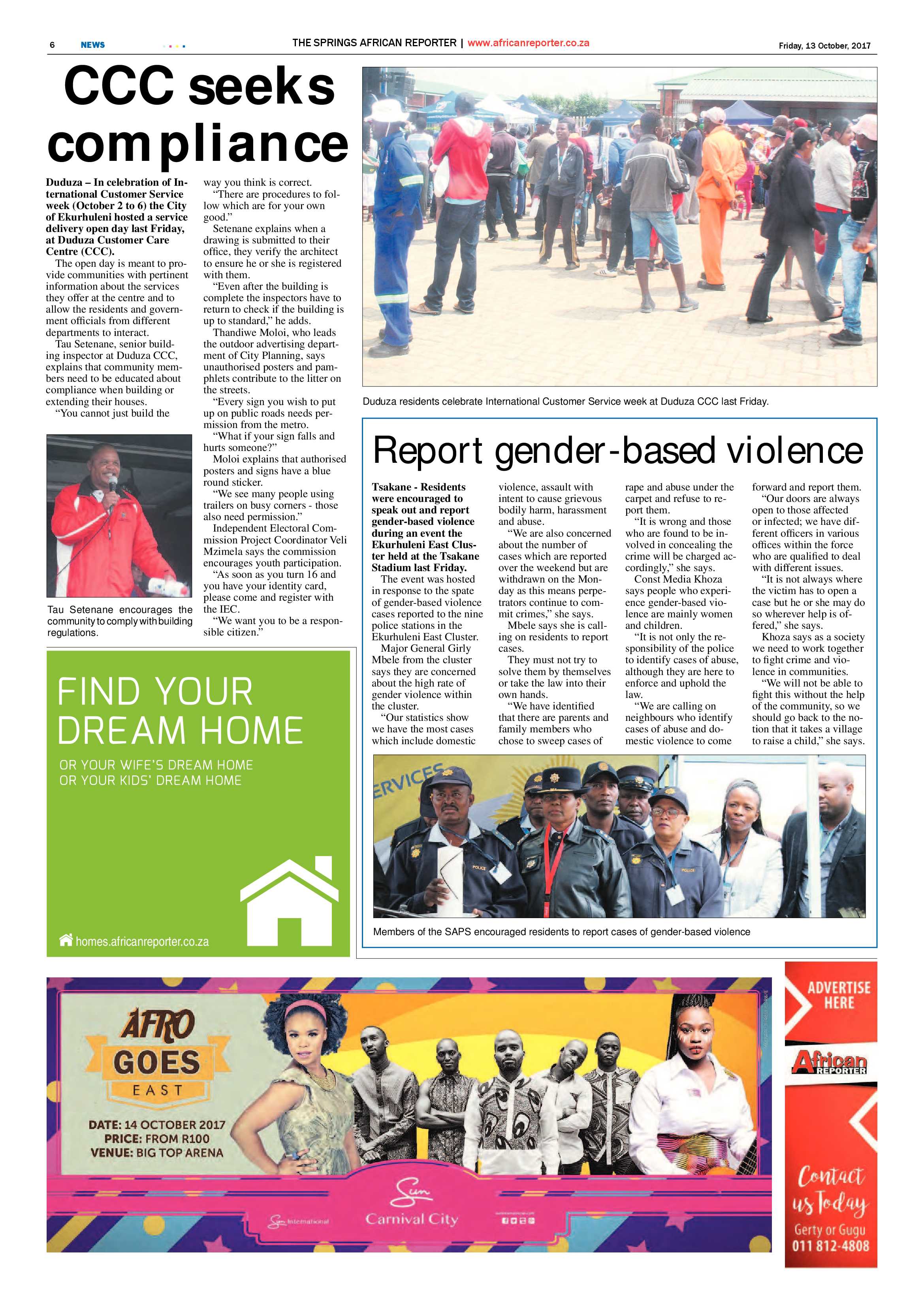 African Reporter 13 October 2017 page 6