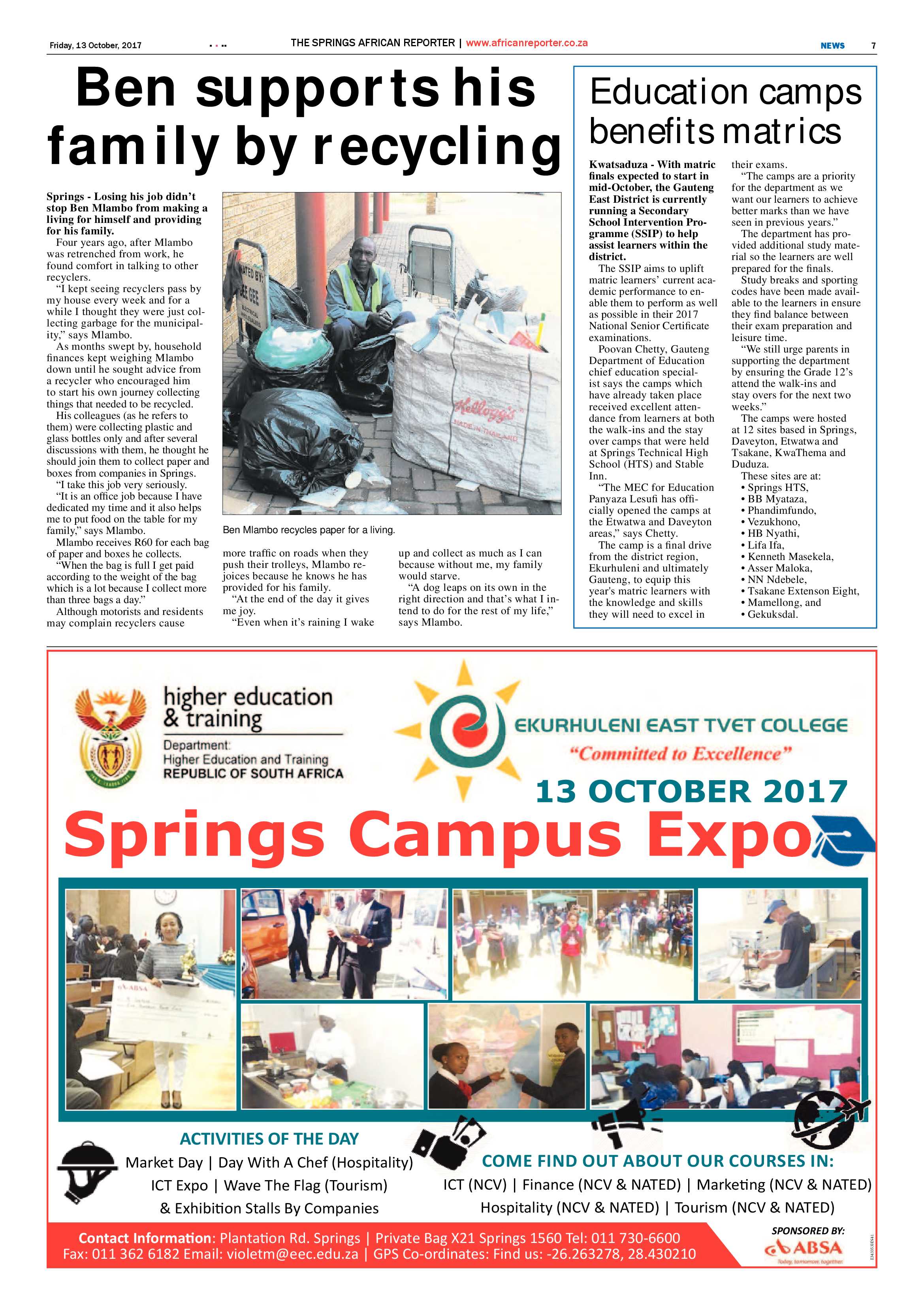 African Reporter 13 October 2017 page 7
