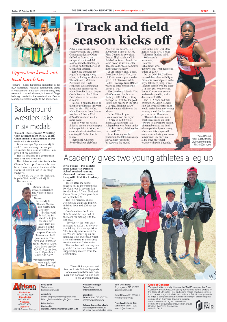 African Reporter 13 October 2023 page 11