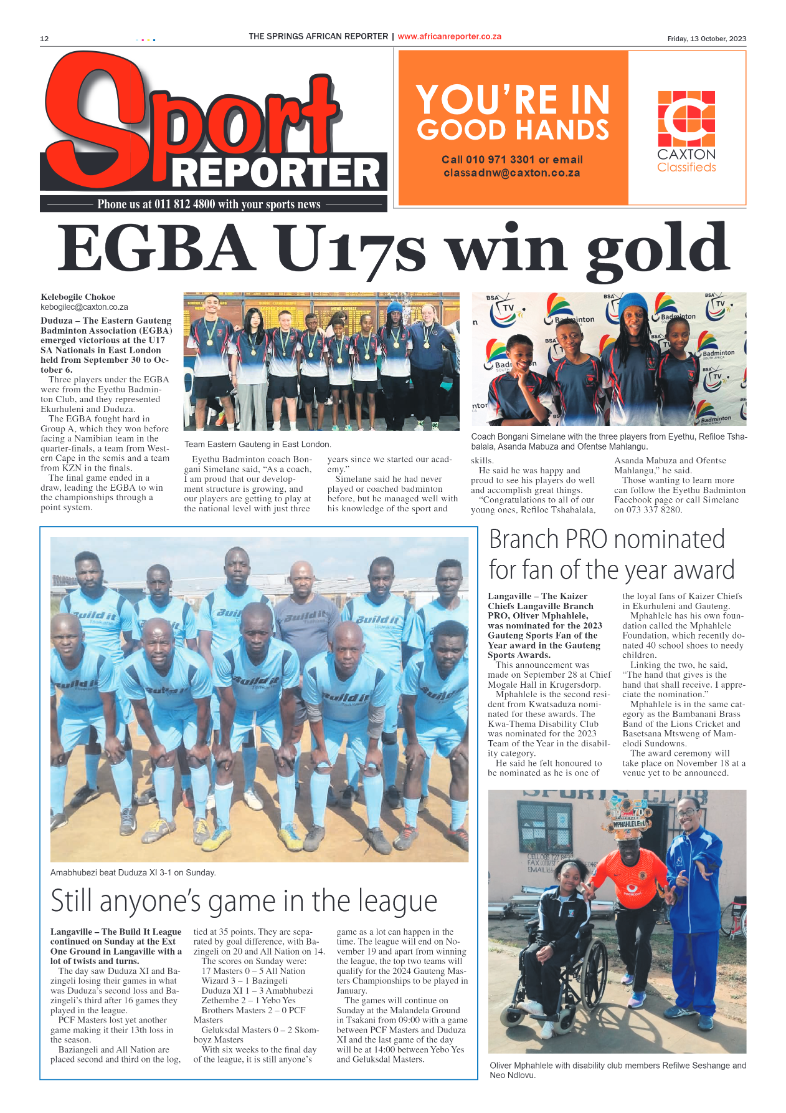 African Reporter 13 October 2023 page 12