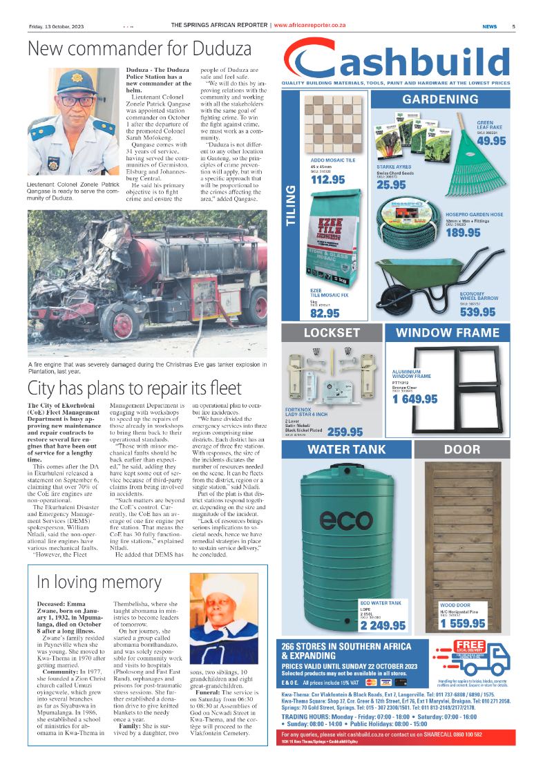 African Reporter 13 October 2023 page 5