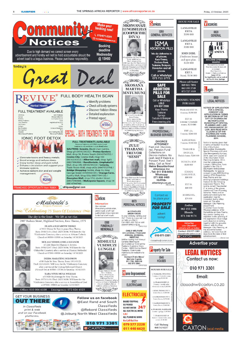 African Reporter 13 October 2023 page 8