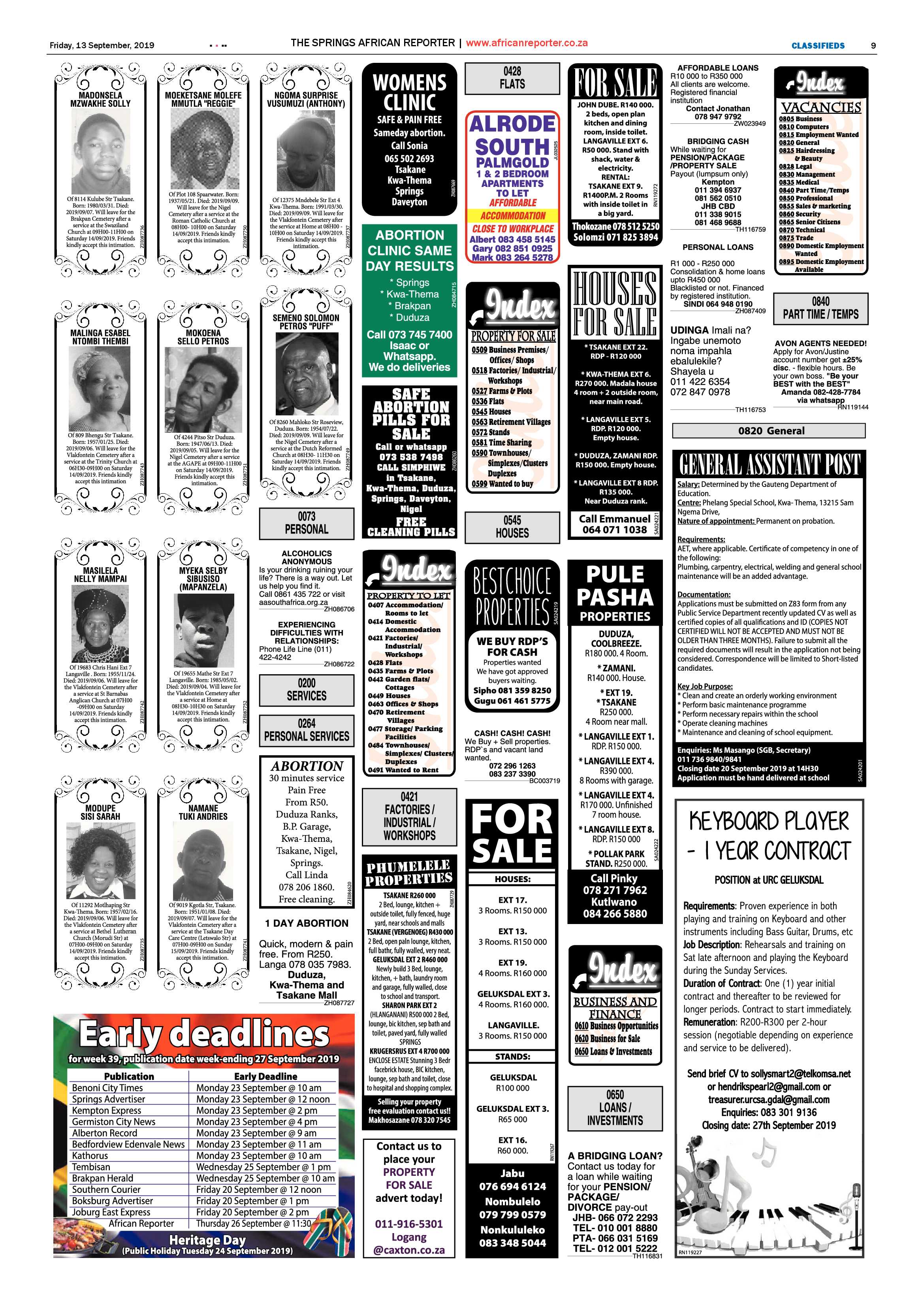 African Reporter 13 September 2019 page 9