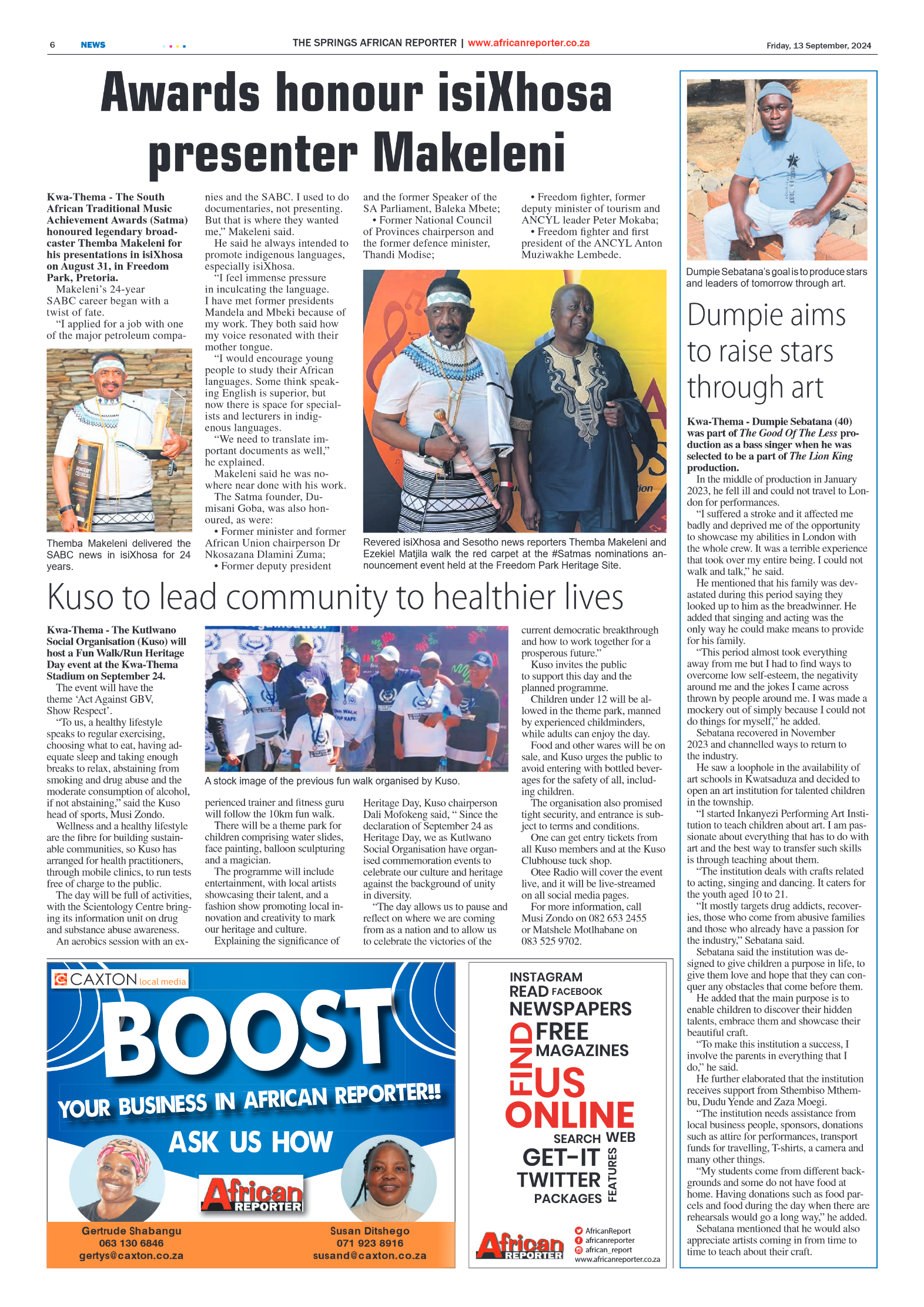 African Reporter 13 September 2024 page 6