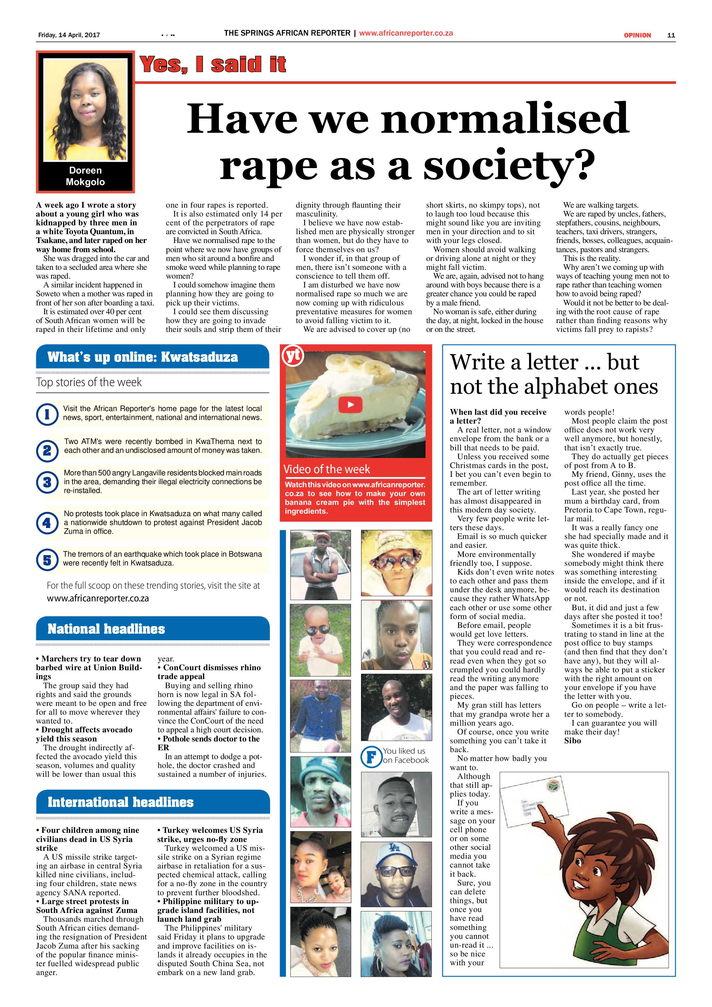 African Reporter 14 April 2017 page 11