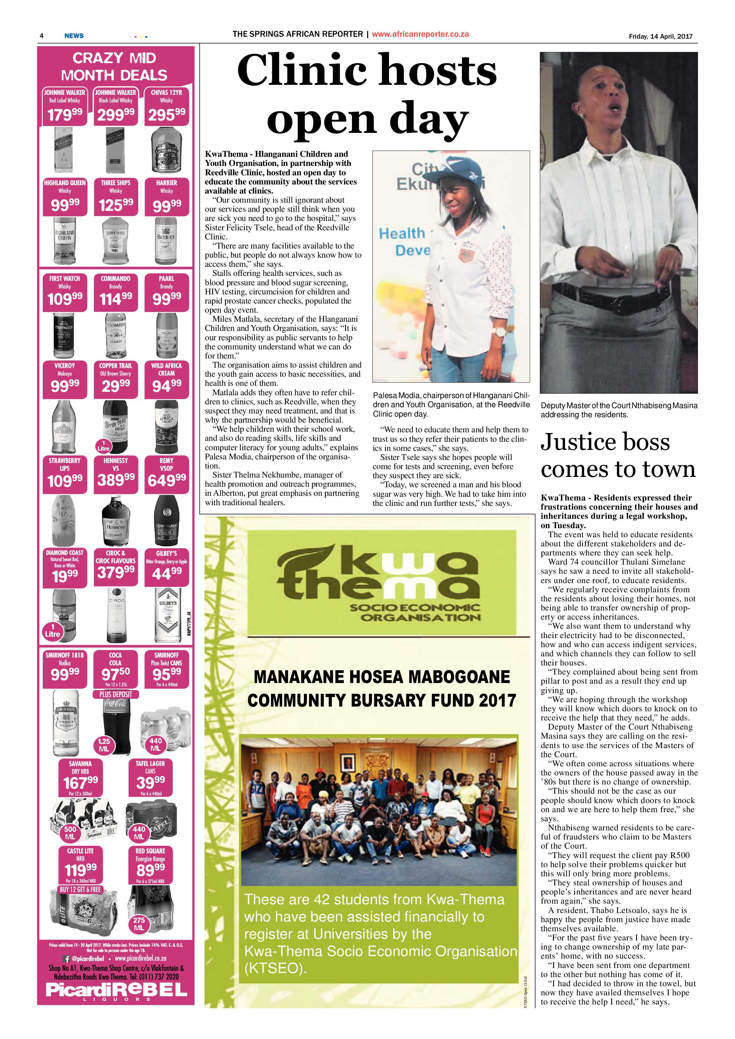 African Reporter 14 April 2017 page 4