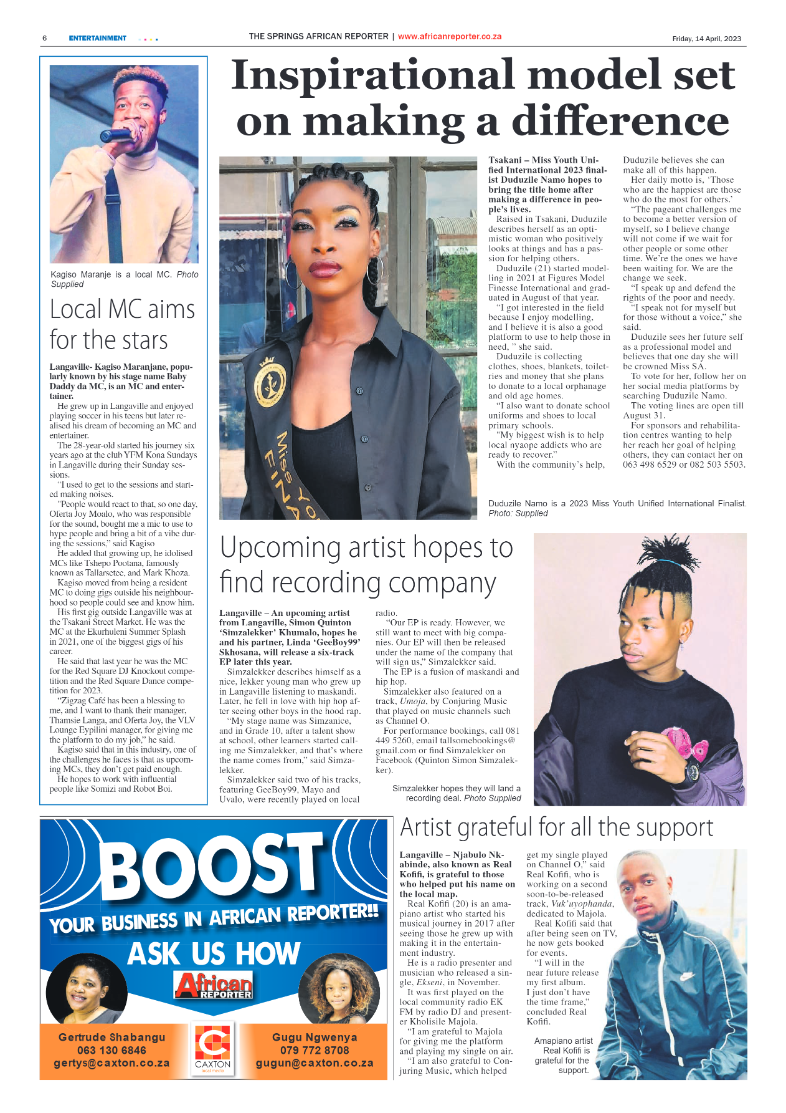 African Reporter 14 April 2023 page 6