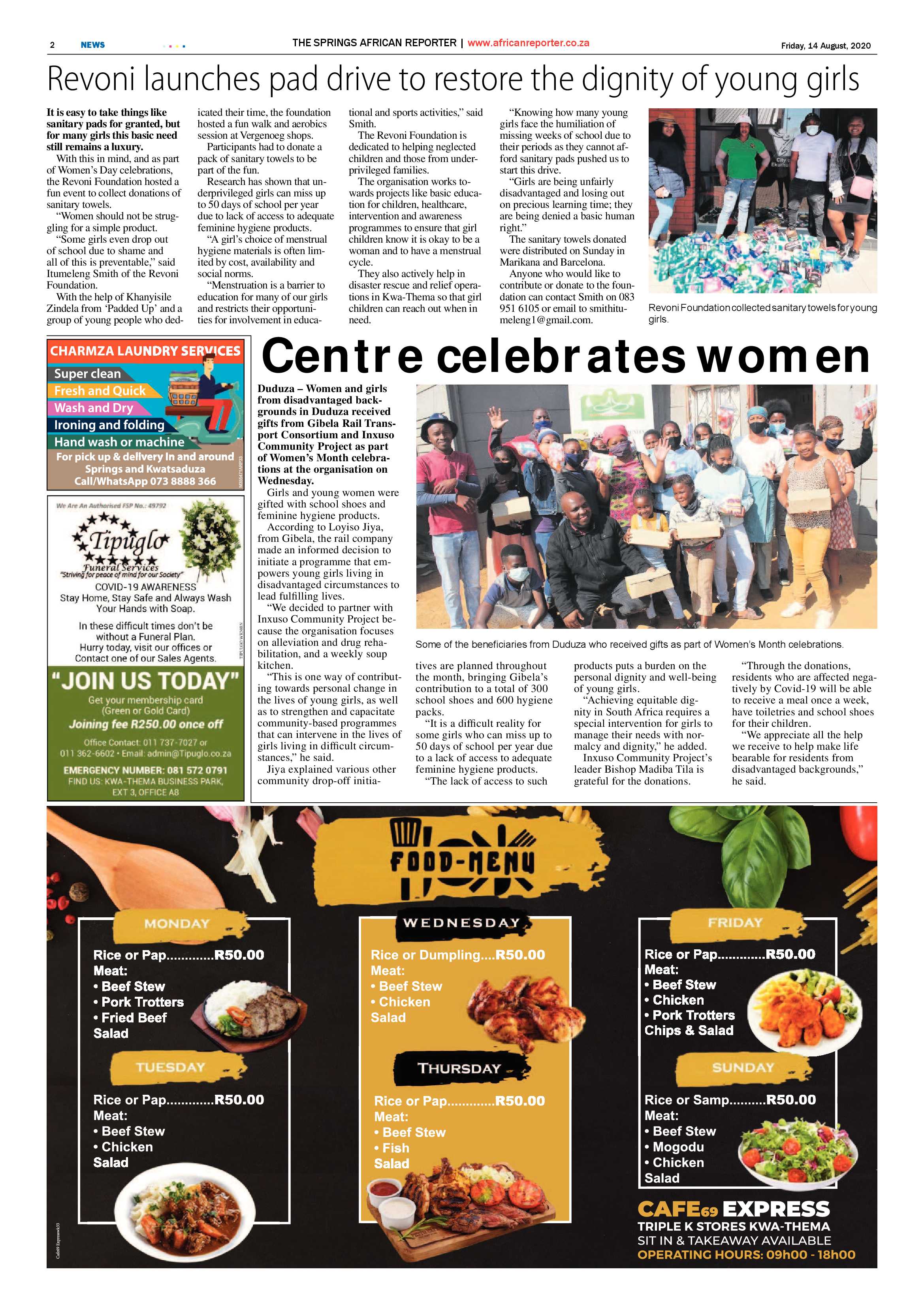 African Reporter 14 August 2020 page 2