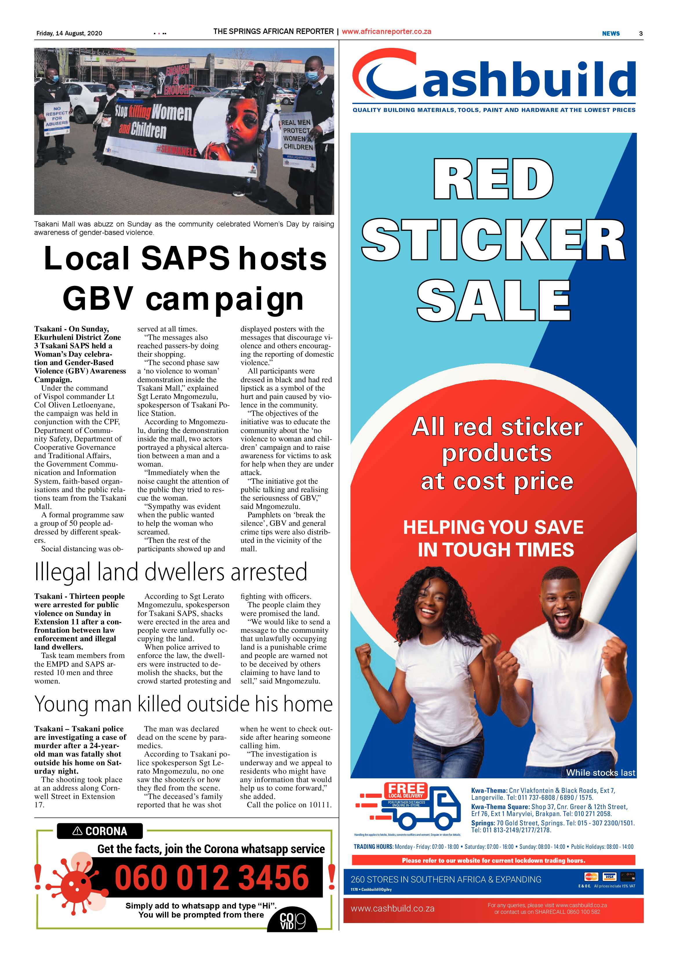 African Reporter 14 August 2020 page 3