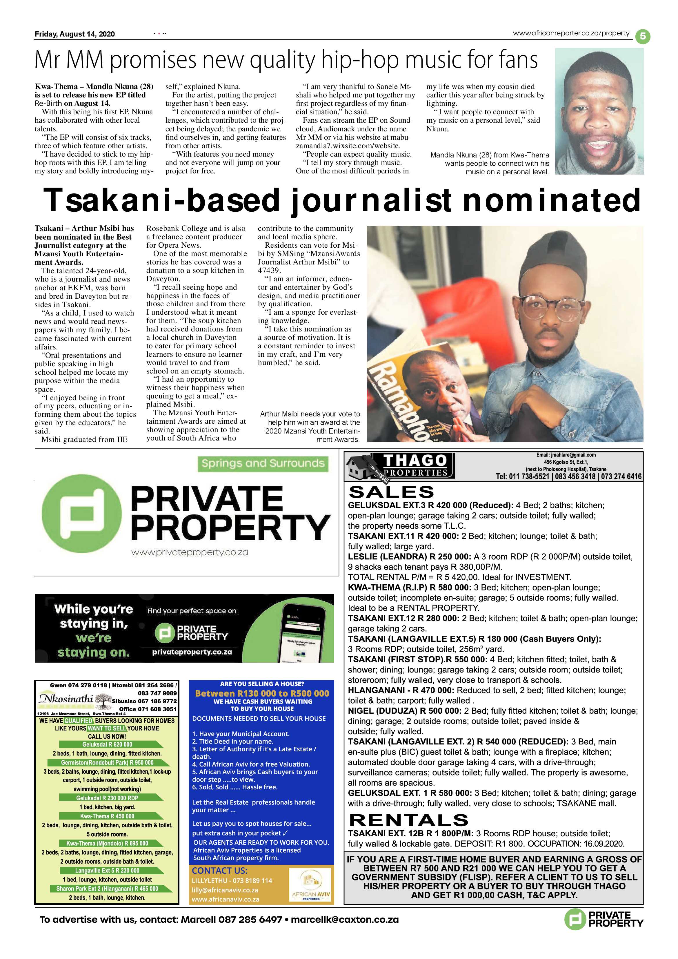 African Reporter 14 August 2020 page 5
