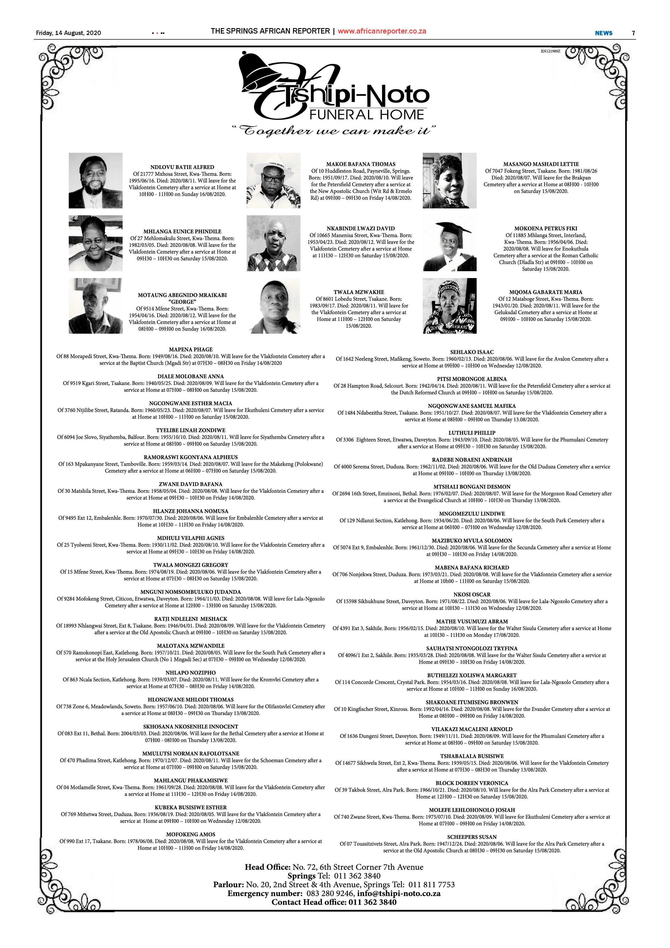 African Reporter 14 August 2020 page 7