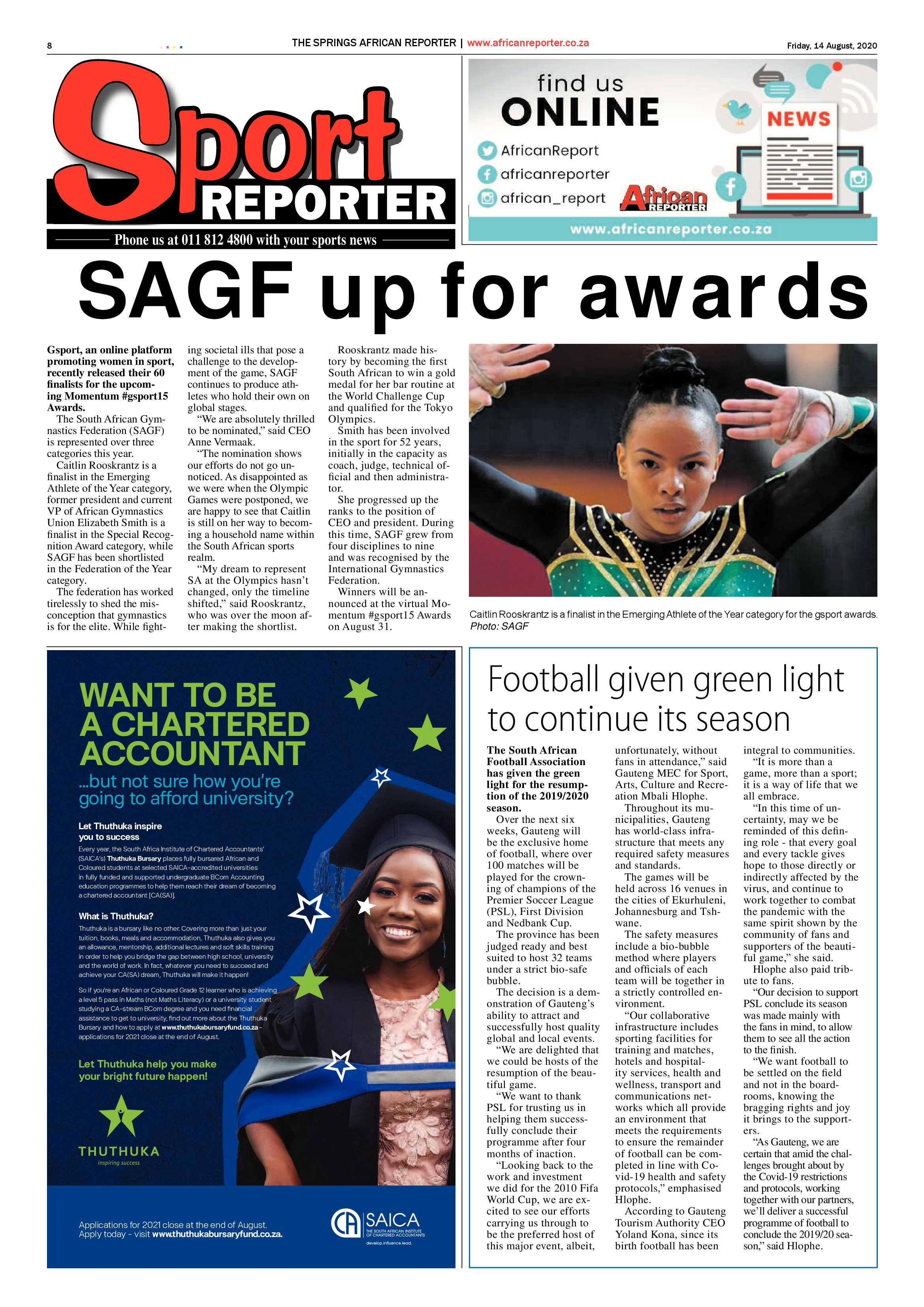 African Reporter 14 August 2020 page 8