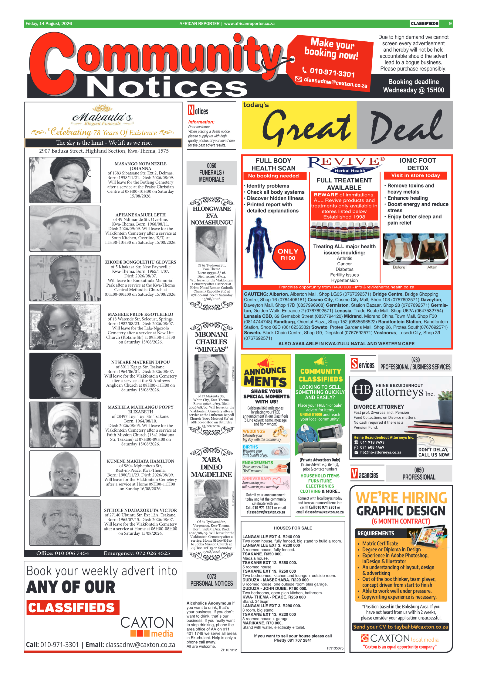 African Reporter 14 August 2026 page 9