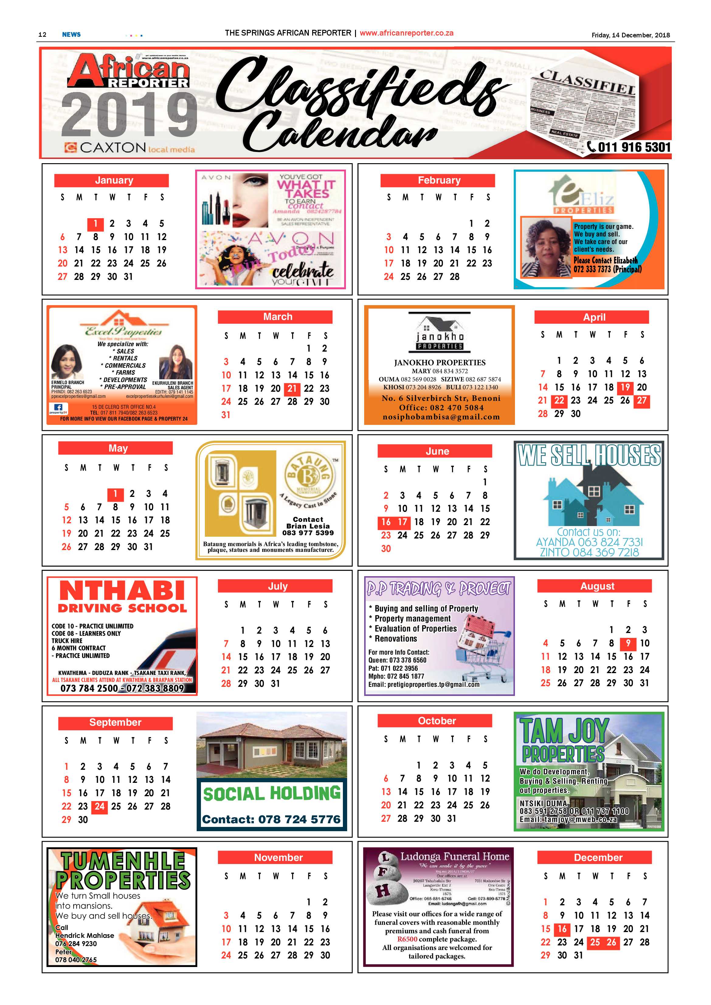 African Reporter 14 December 2018 page 12