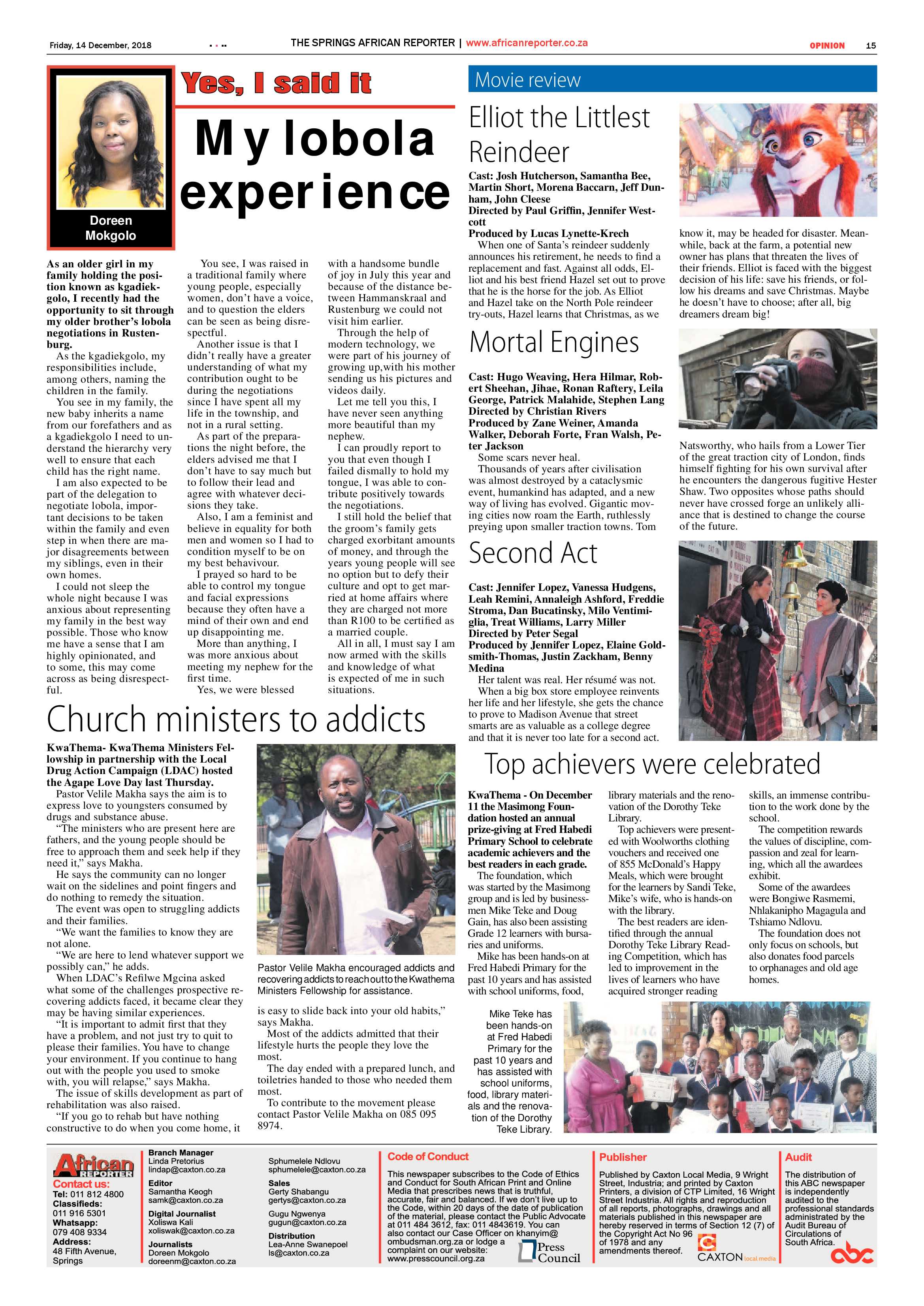 African Reporter 14 December 2018 page 15