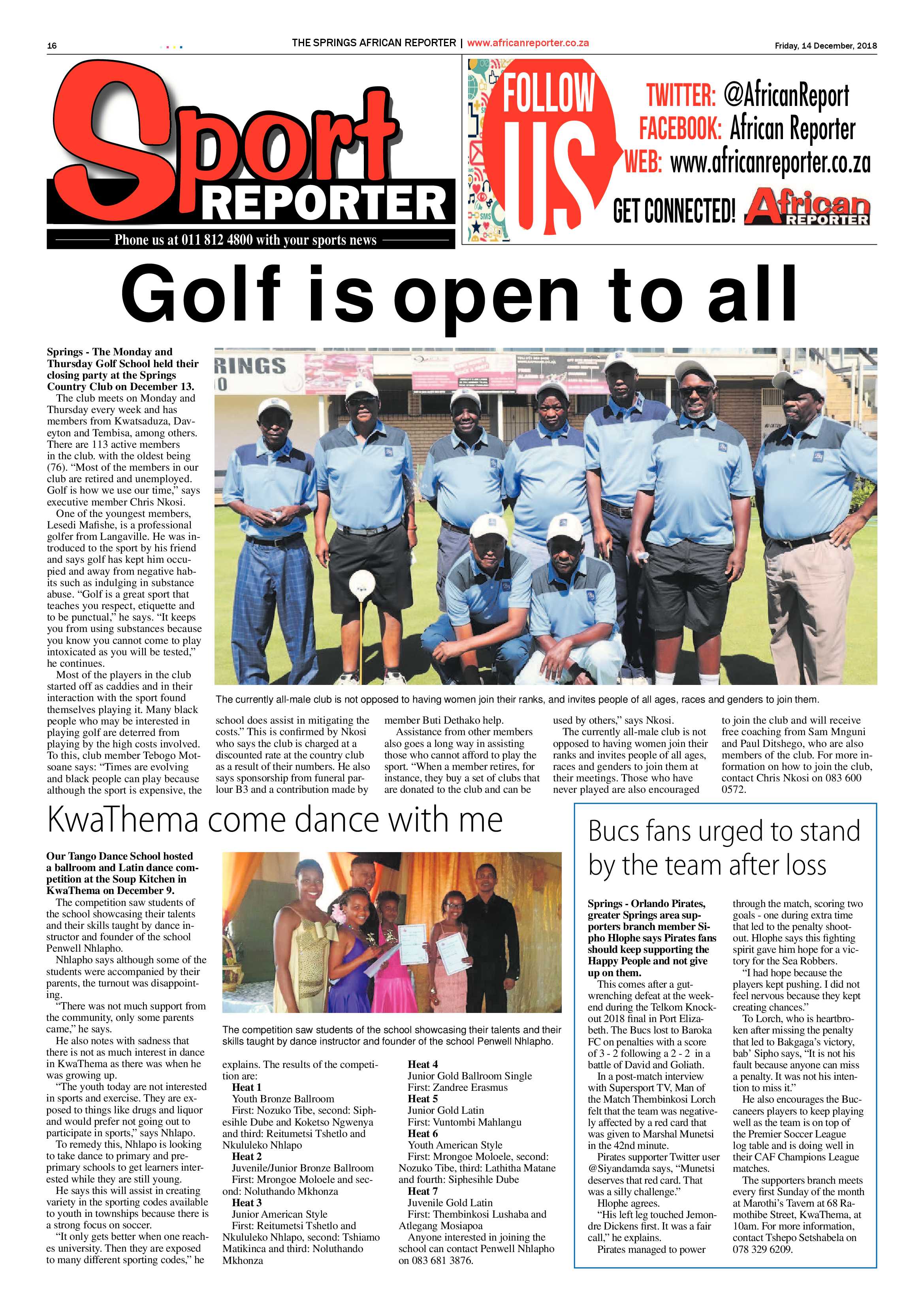 African Reporter 14 December 2018 page 16