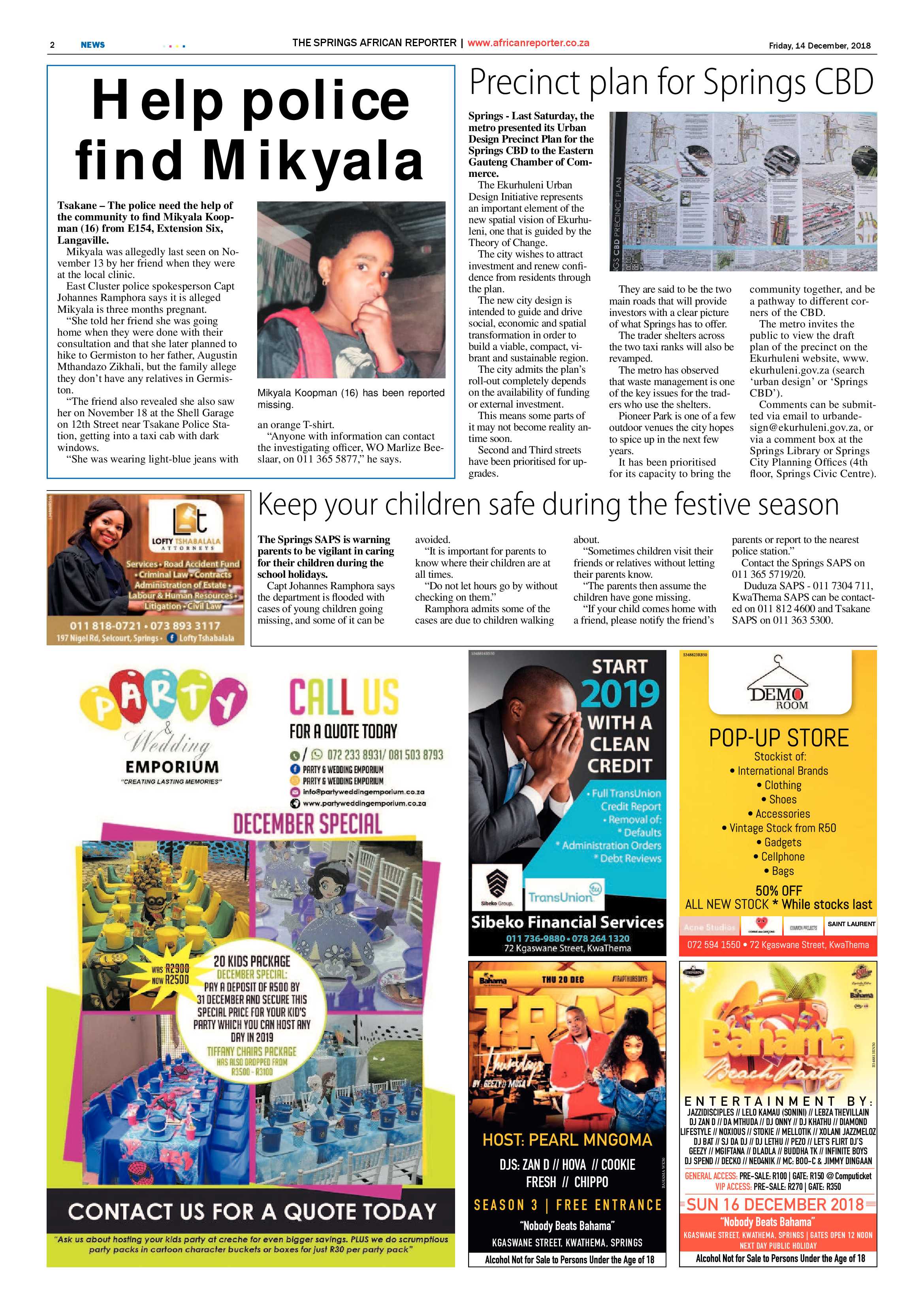 African Reporter 14 December 2018 page 2