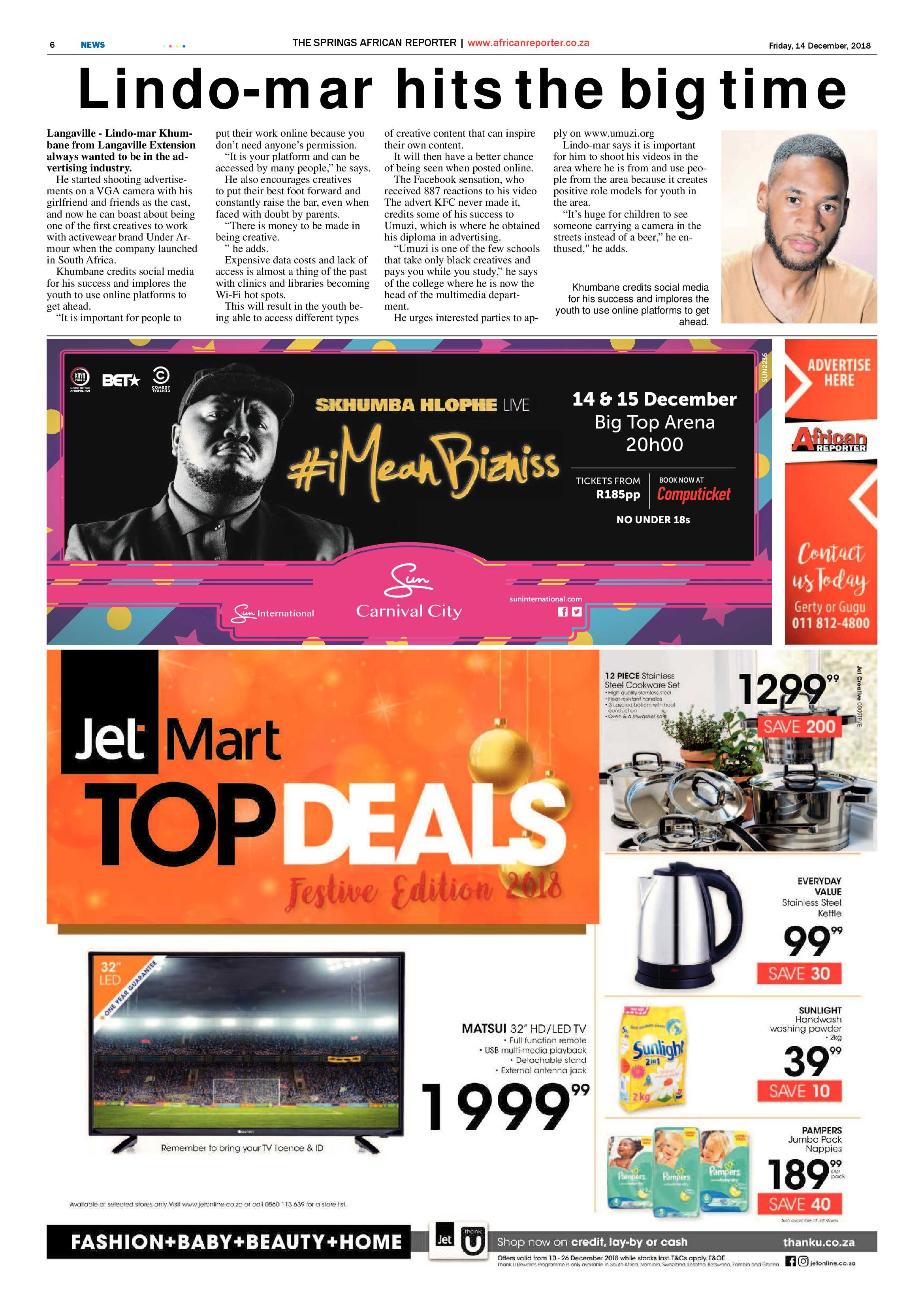 African Reporter 14 December 2018 page 6