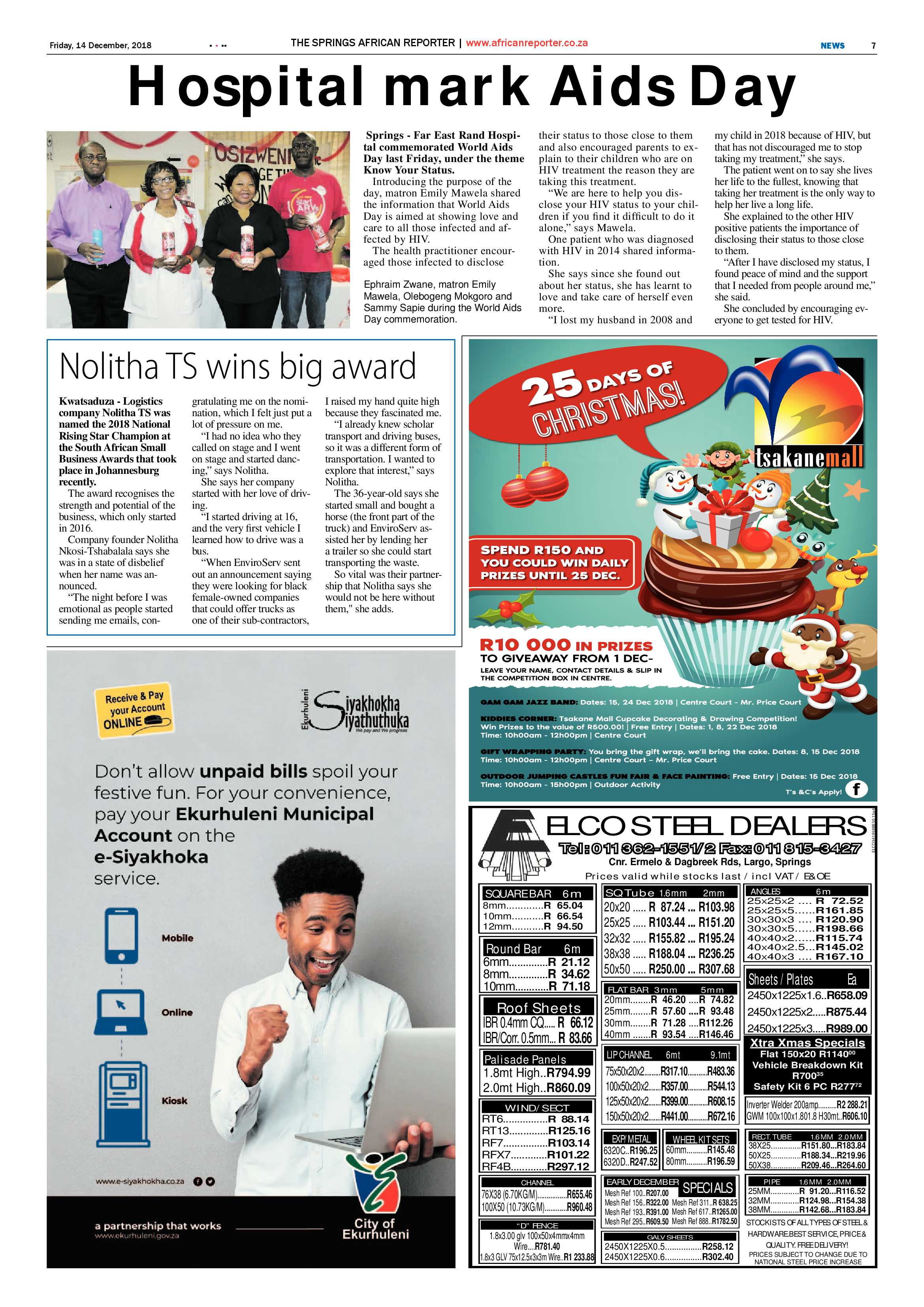 African Reporter 14 December 2018 page 7