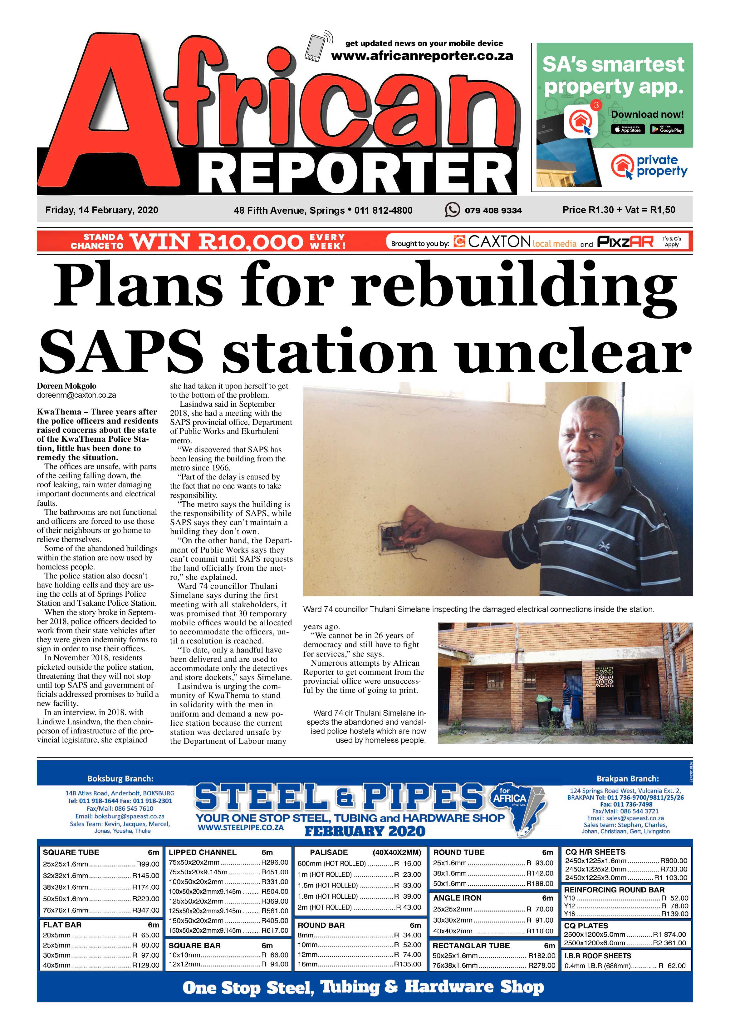 African Reporter 14 February 2020 page 1