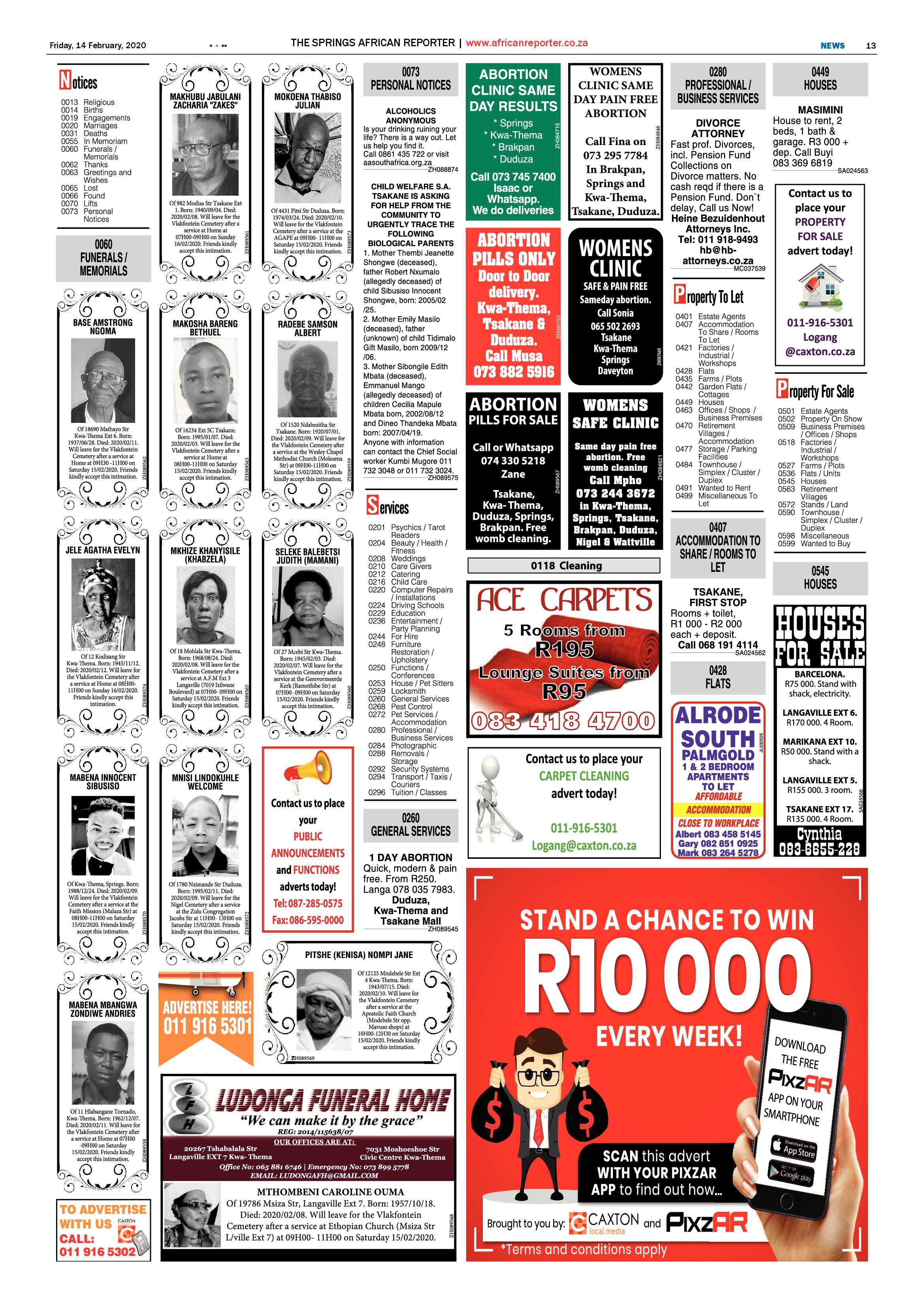 African Reporter 14 February 2020 page 13