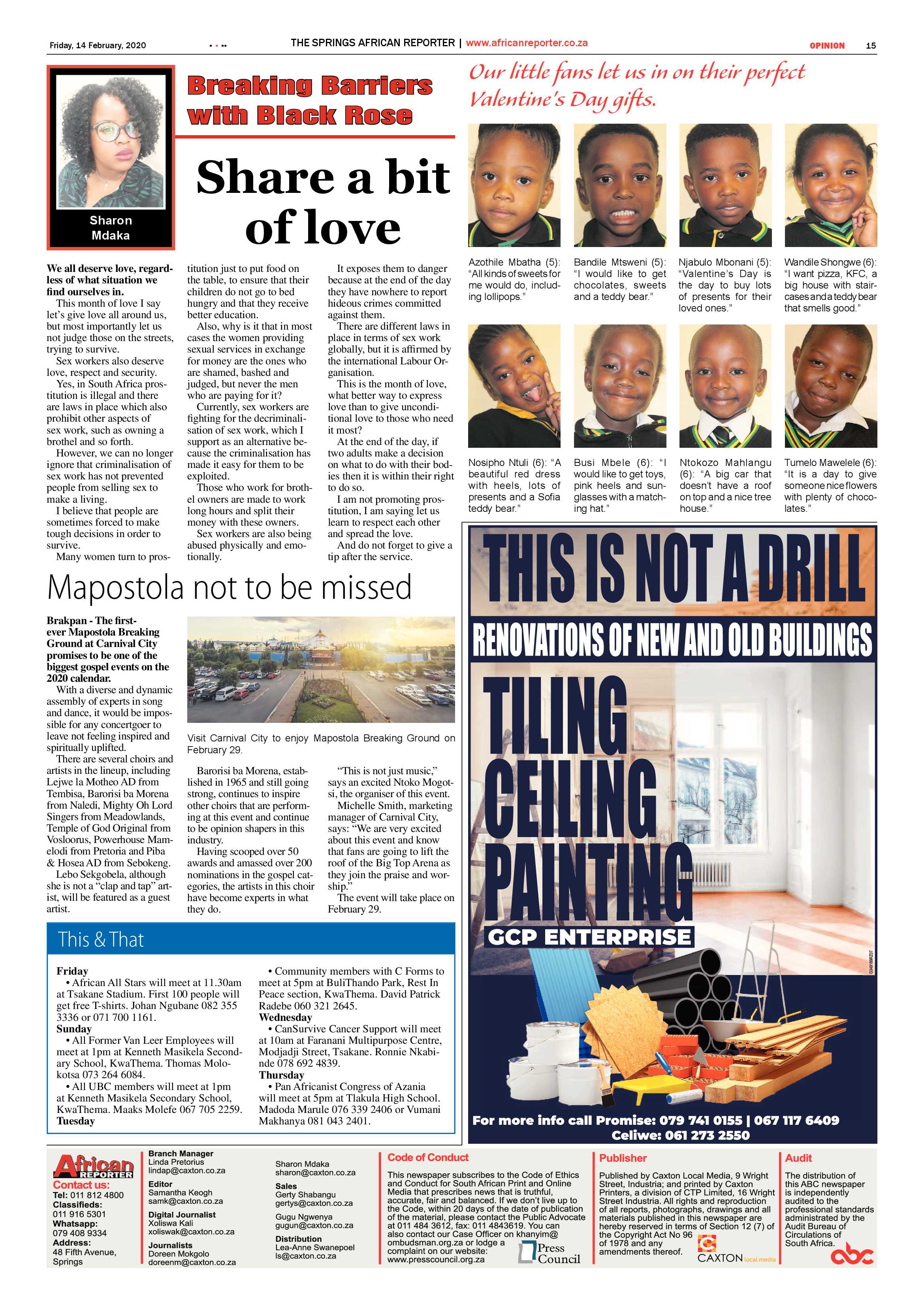 African Reporter 14 February 2020 page 15