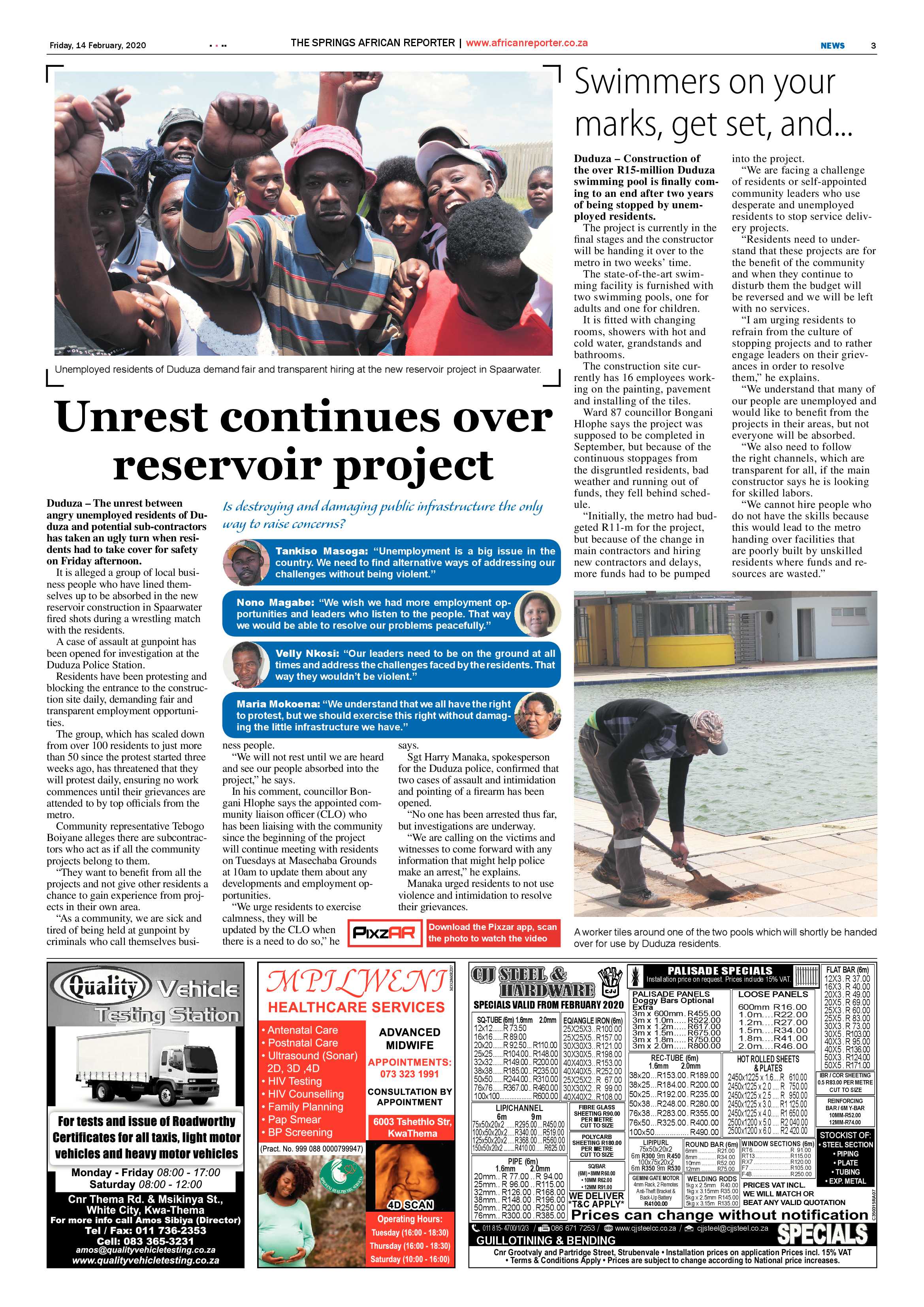 African Reporter 14 February 2020 page 3