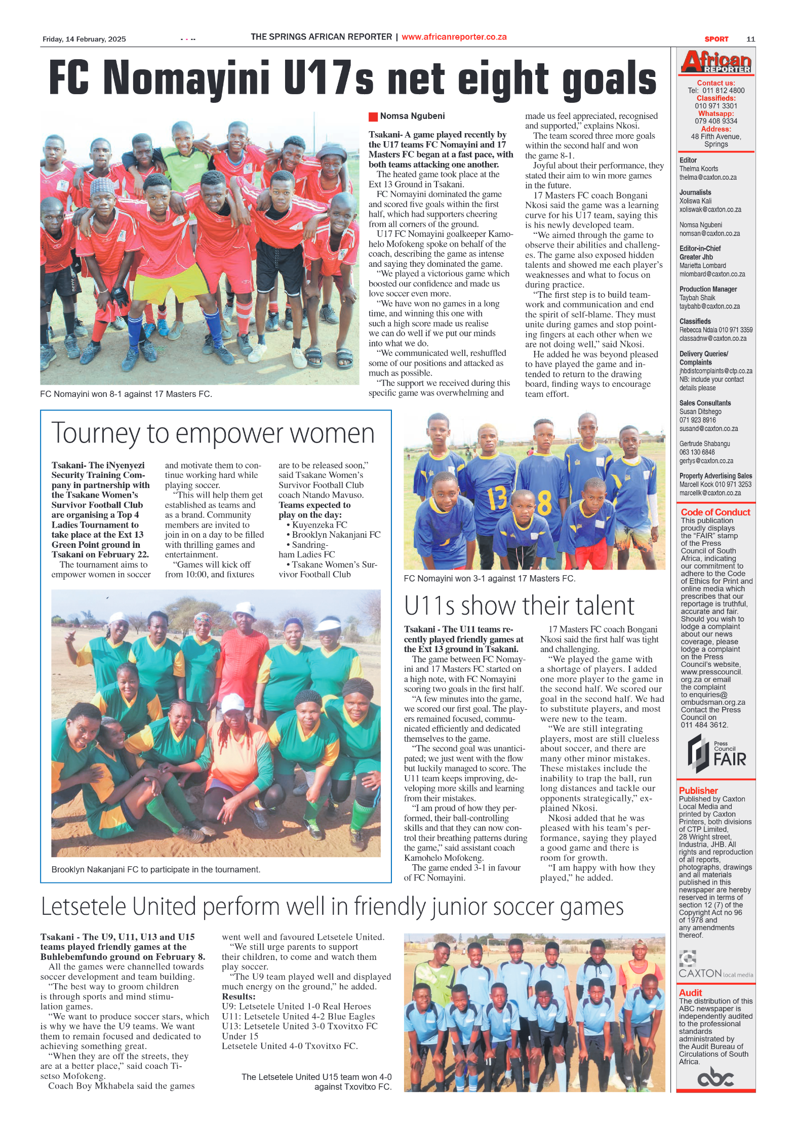 African Reporter 14 February 2025 page 11