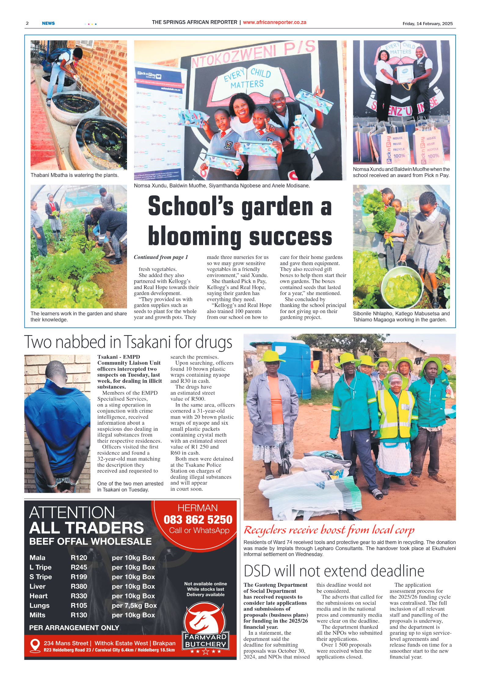 African Reporter 14 February 2025 page 2