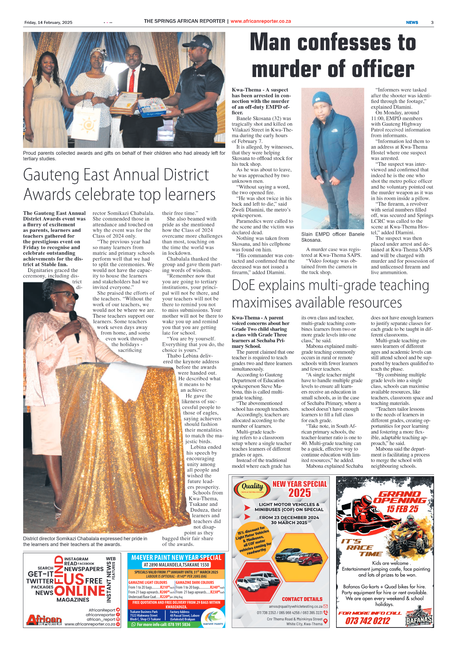 African Reporter 14 February 2025 page 3